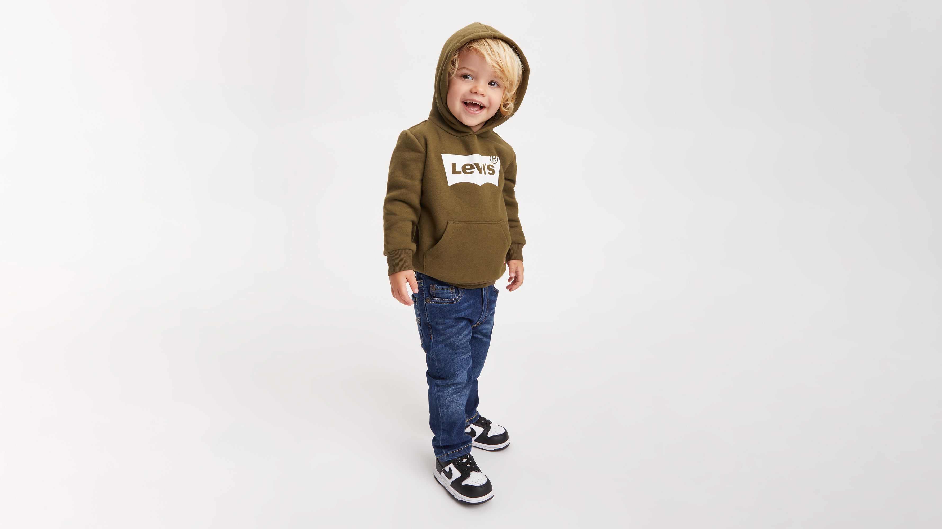 Felpa con cappuccio e logo Batwing serigrafato 1