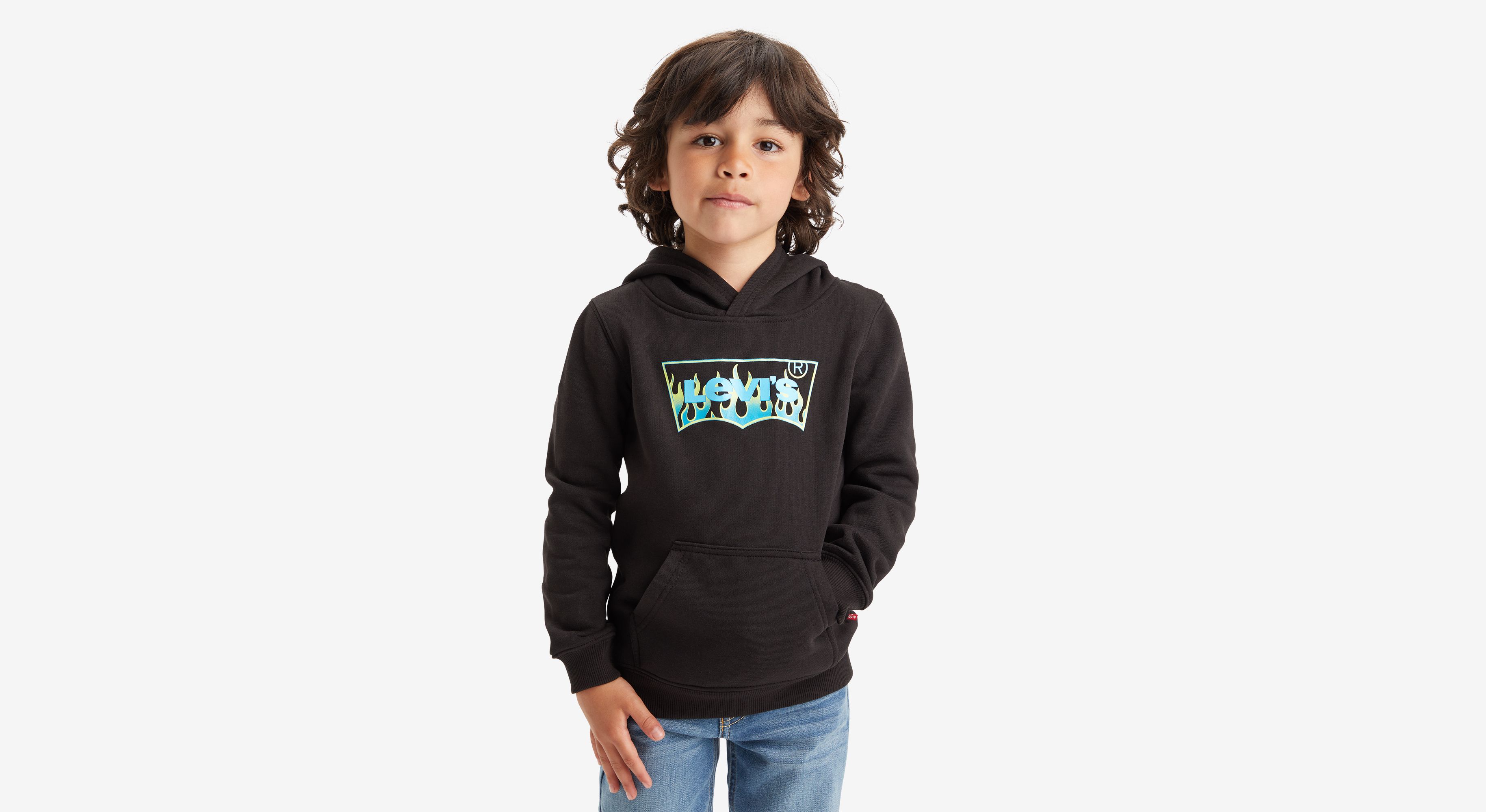 Felpa con cappuccio e logo Batwing Fill per bambini 1