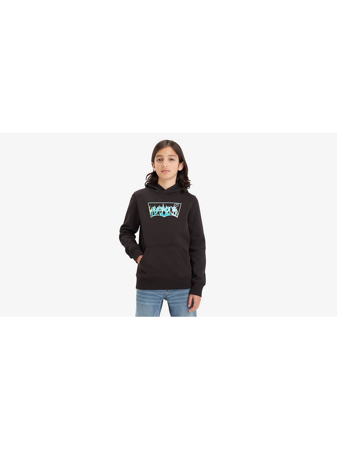 Teenager Batwing Fill Pullover Hoodie 1