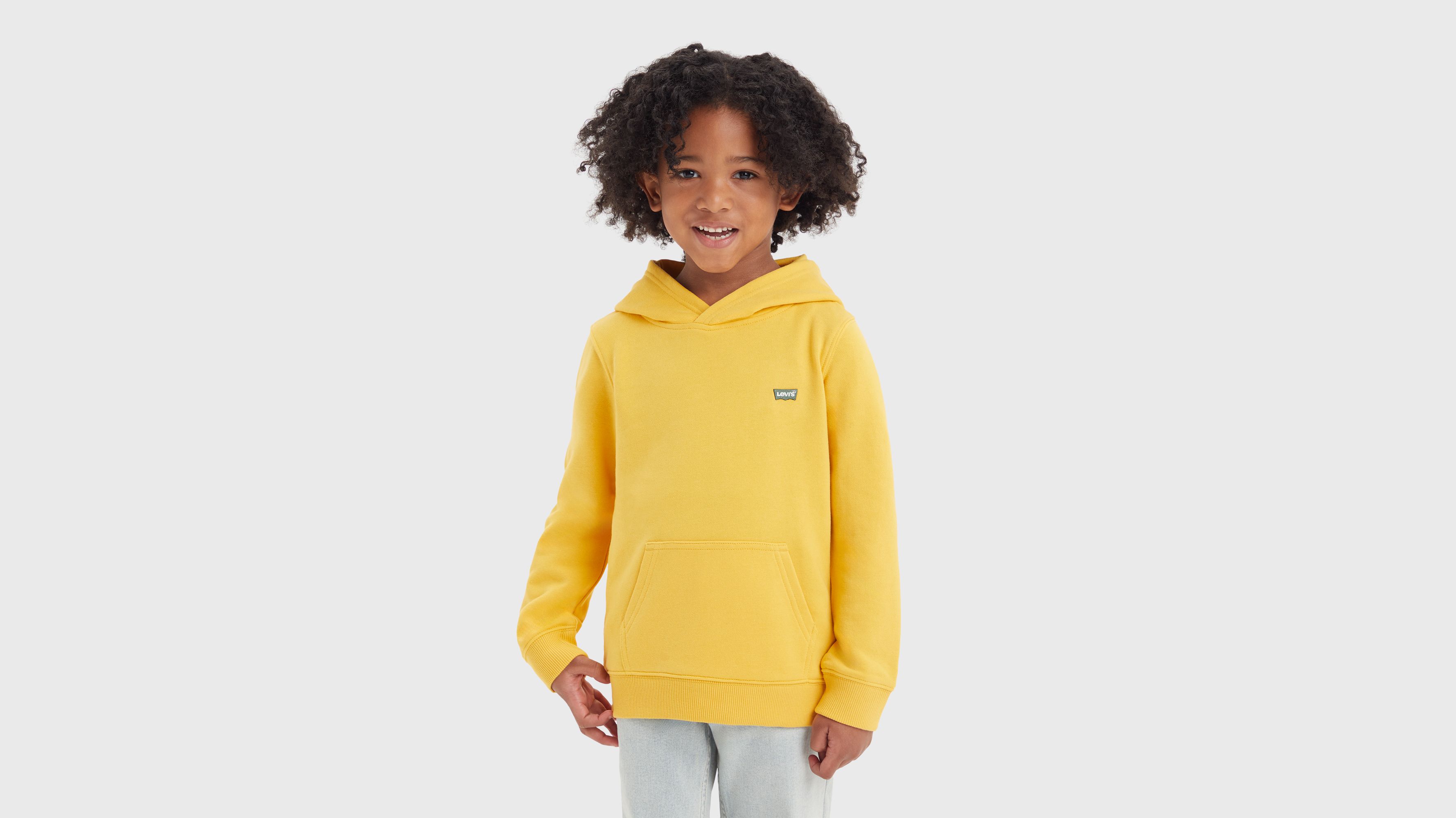 Felpa con cappuccio e mini logo Batwing senza cerniera per bambini 1