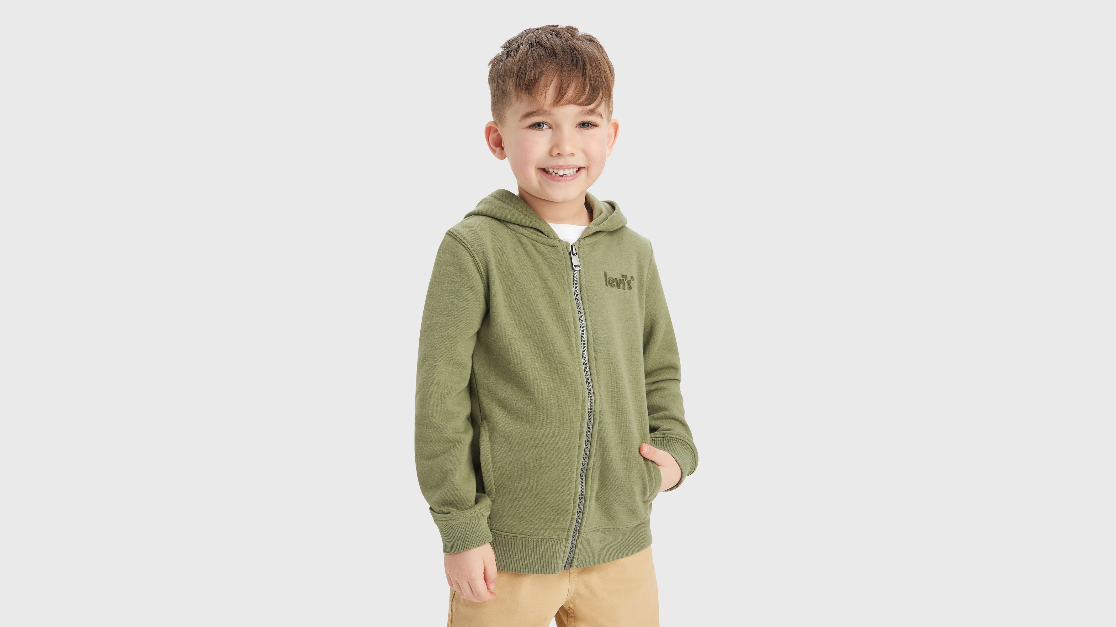 Sweat à capuche zip intégral logo 1