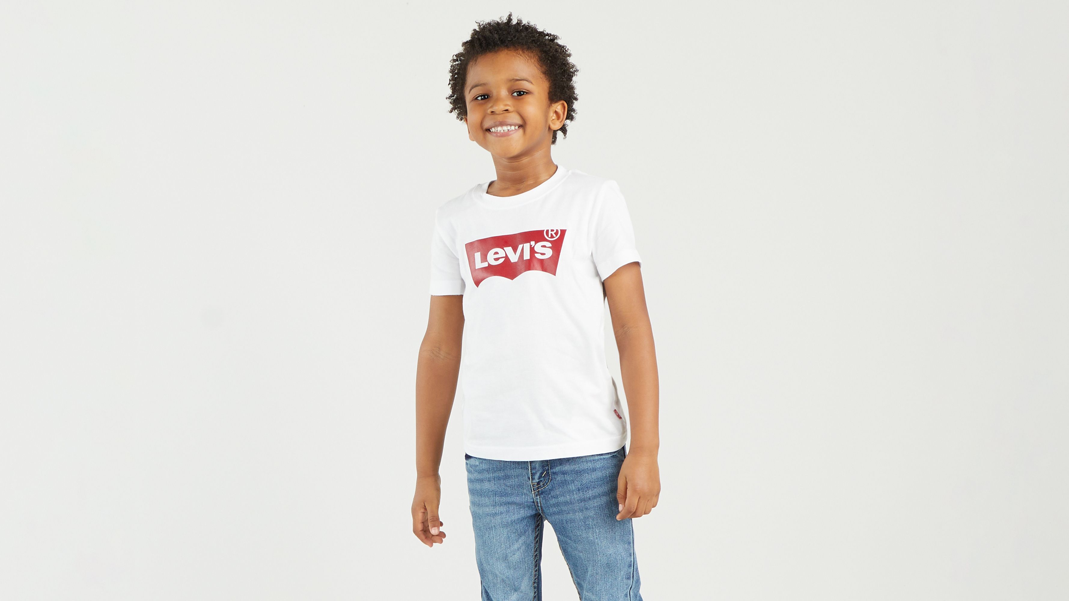 volwassene Grootte brand Kinderen Batwing T-shirt - Wit | Levi's® NL