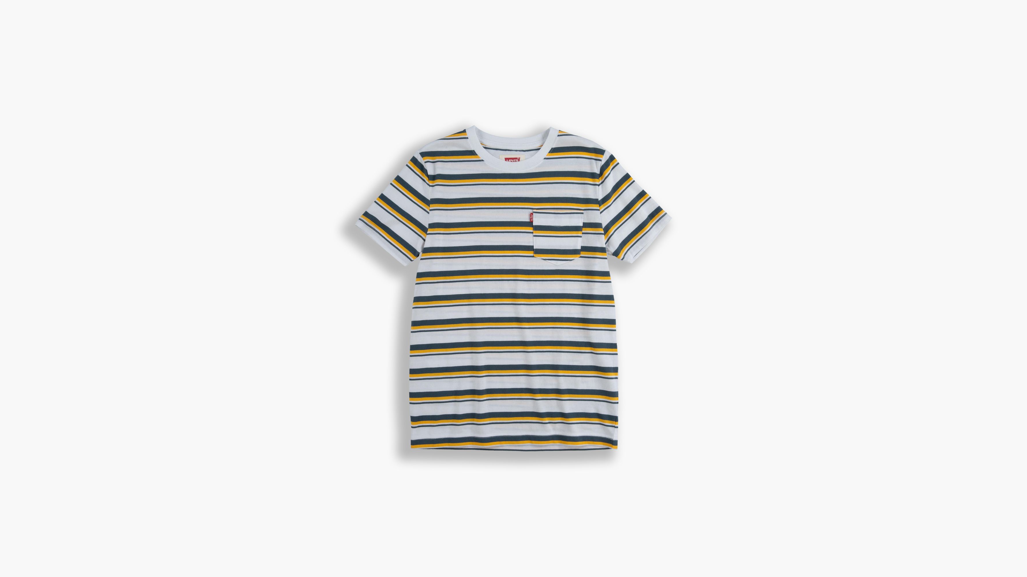 T-shirt à rayures verticales blanc et noir personnalisé pour hommes, vêtements de rue