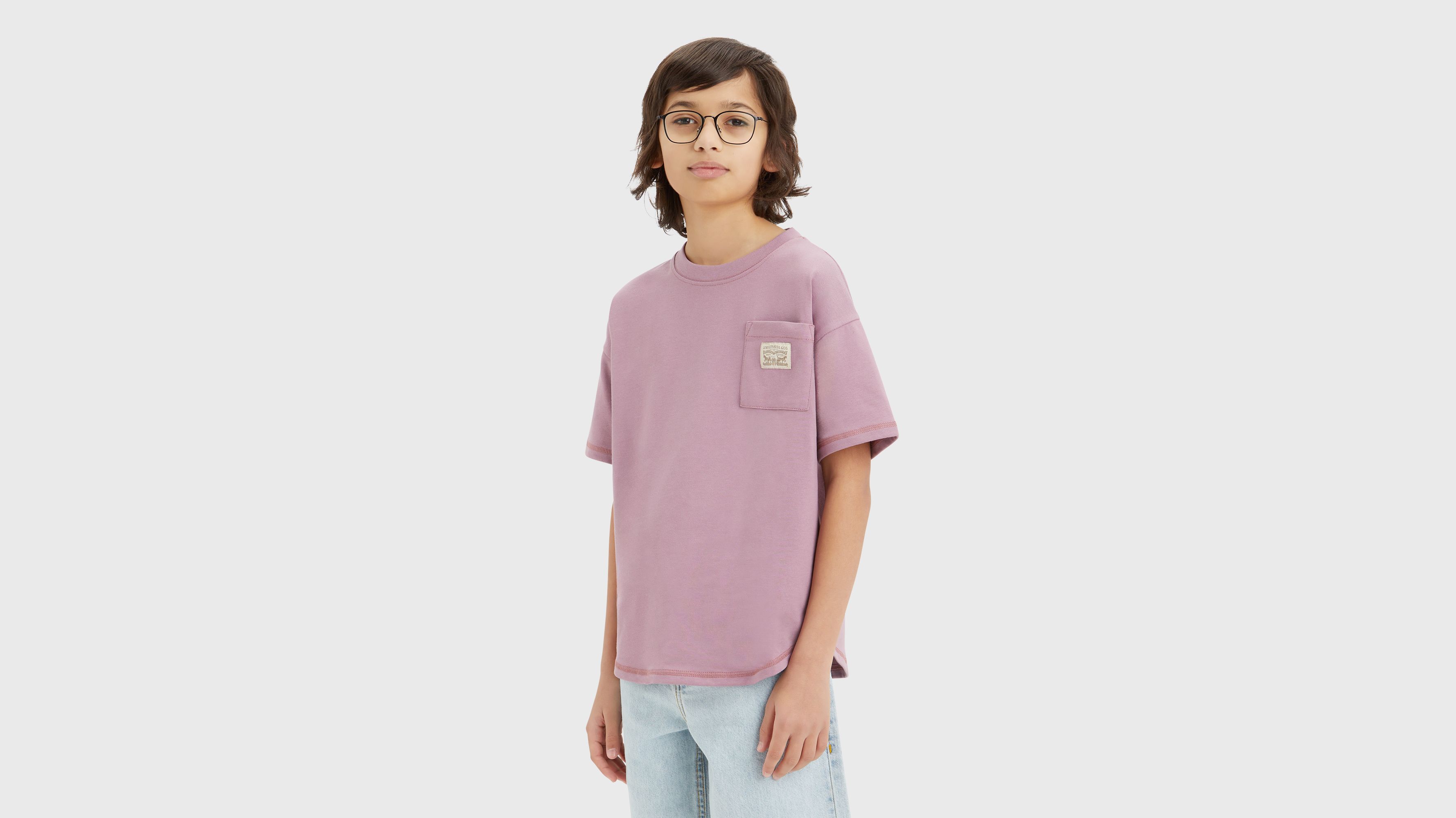 Teenager Curved Hem Pocket Tee 1