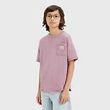 Teenager T-Shirt mit rundem Saum und Tasche 1