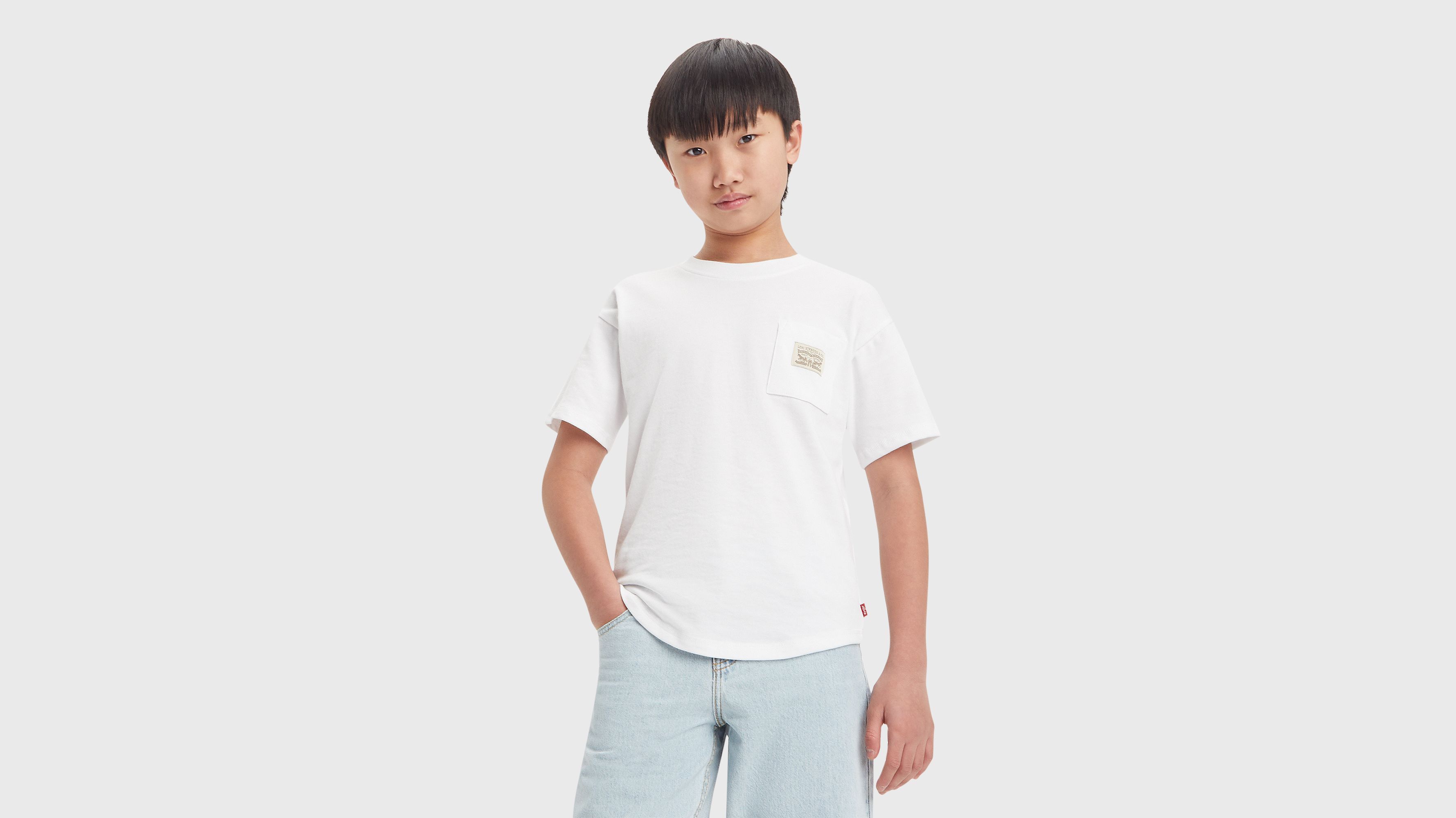 Ado T-shirt À Poche Et Ourlet Plongeant Blanc Levi's® FR