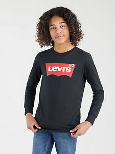 Levi's Kids Top à manches longues Garçon Lvb Long Slv Graphic Te Shirt