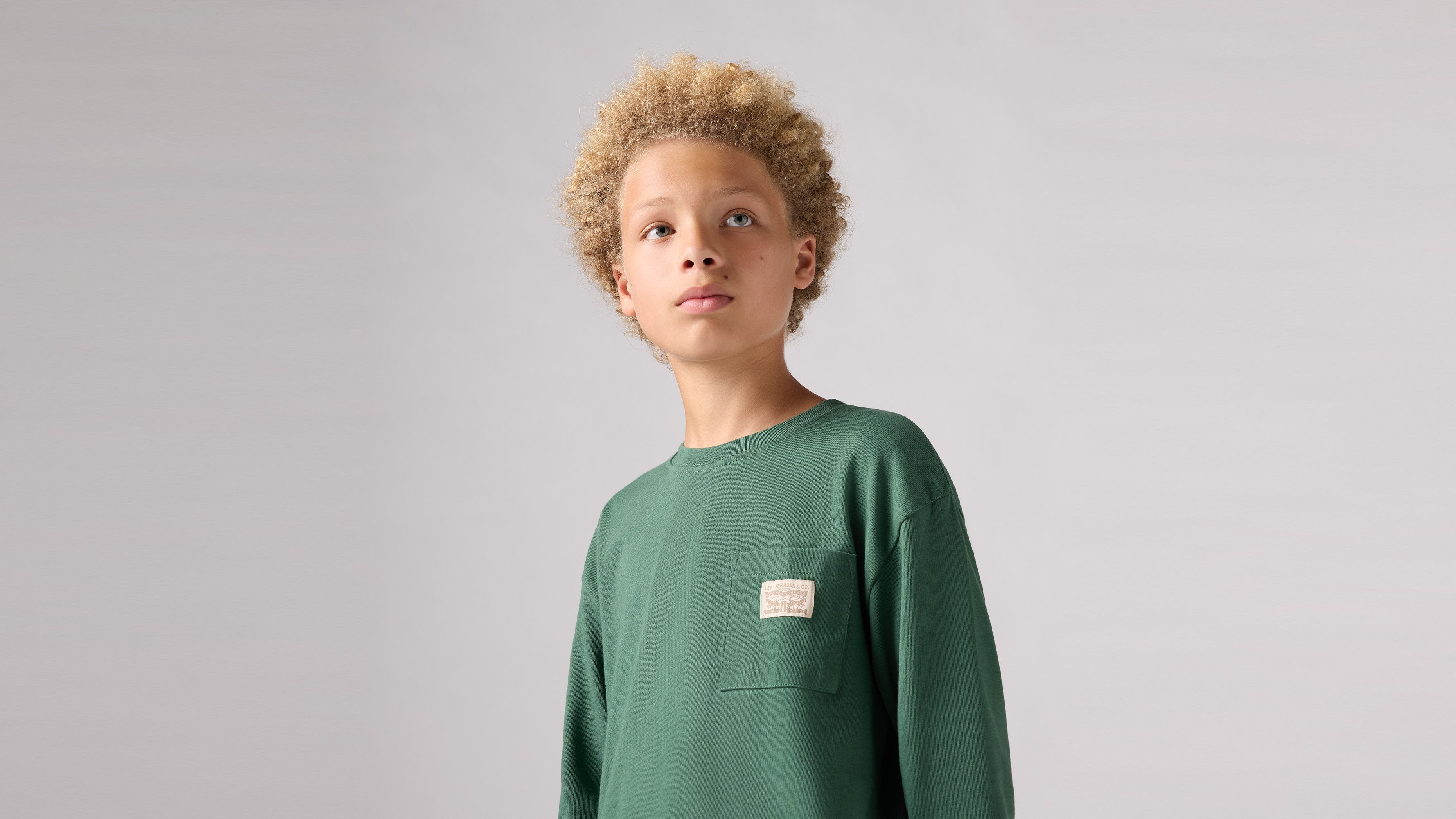Teenager Langarmshirt mit Brusttasche 3