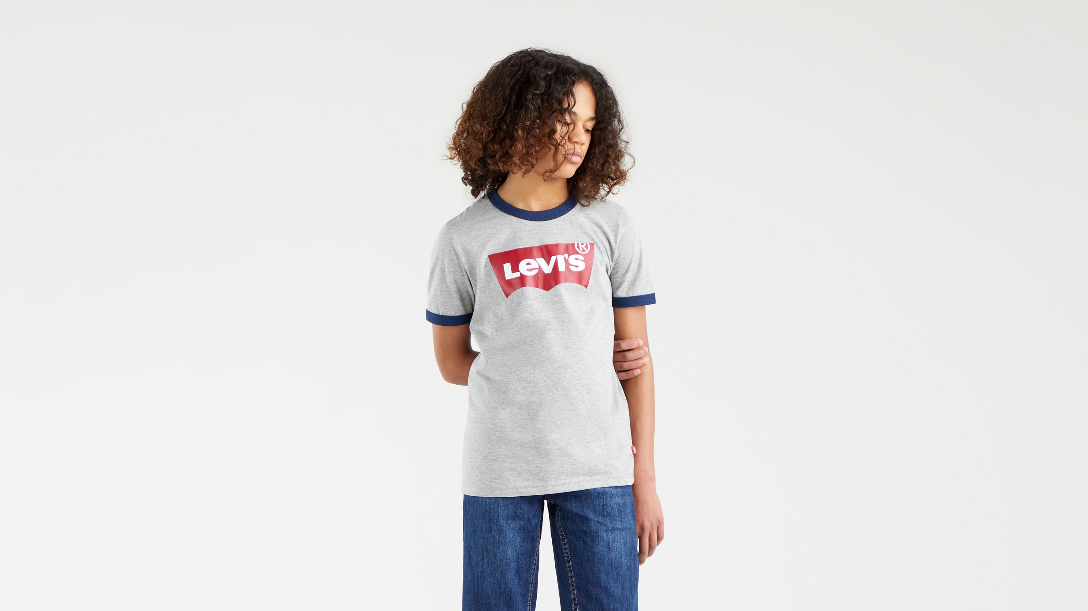 Levi's Kids Batwing Ringer T-Shirt Für Jungen – Retro-Style Mit Logo, Größen 2-8 Jahre