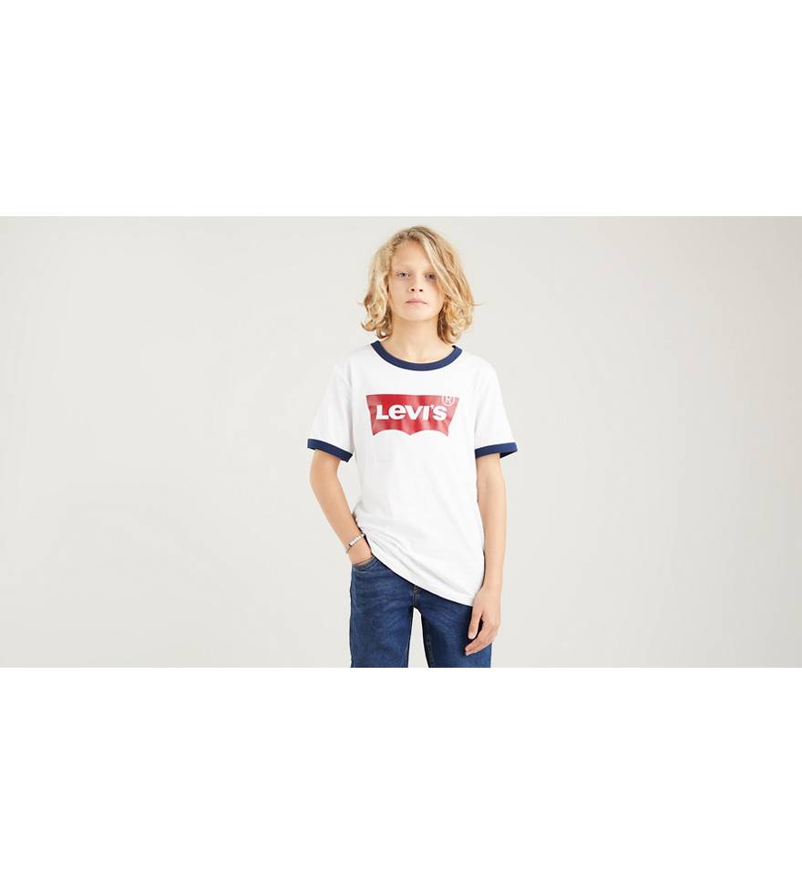 Camiseta Para Adolescentes Ringer - Blanco | Levi's®