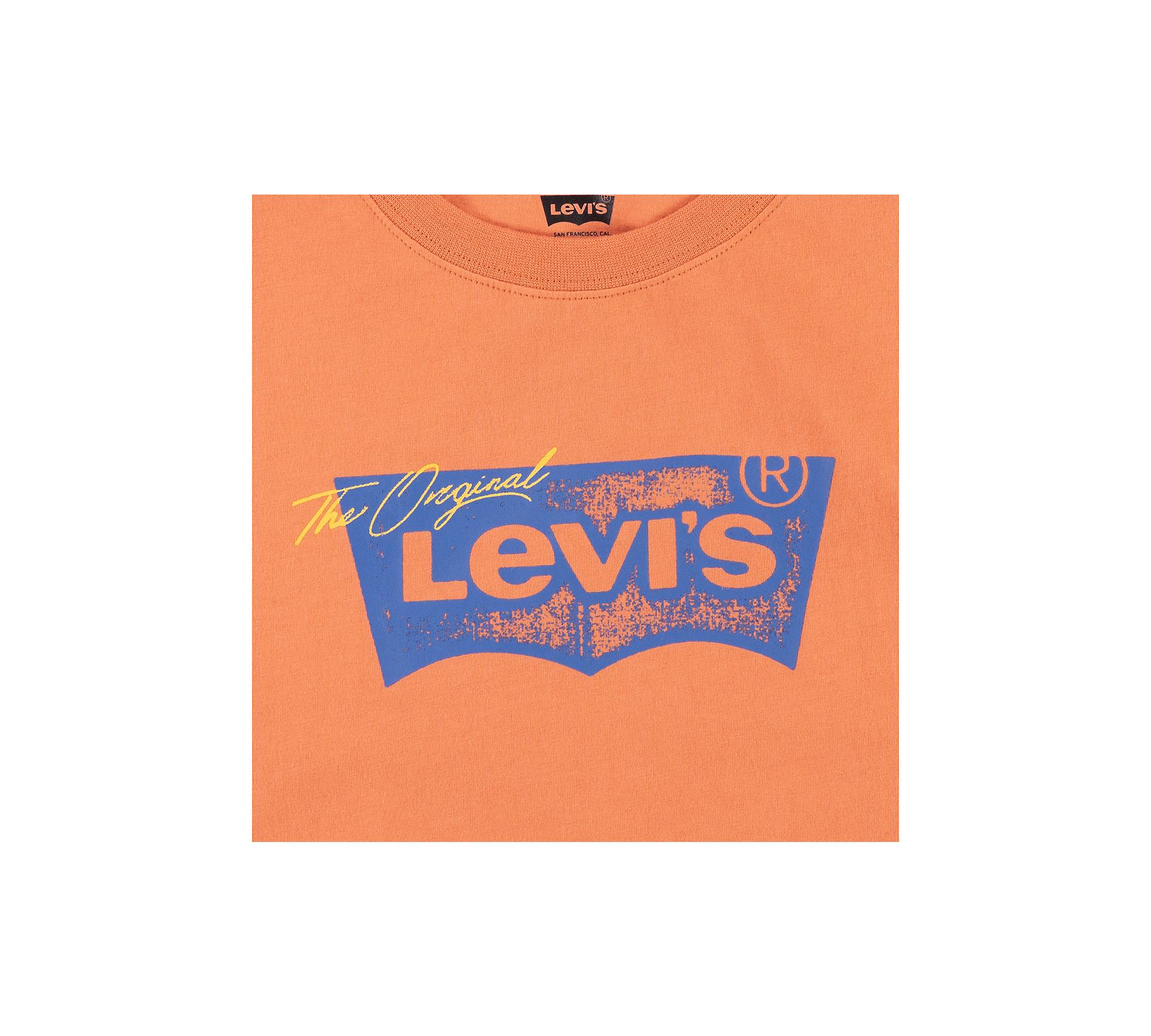 Kids Distressed Batwing Tee - Orange | Levi's® GB