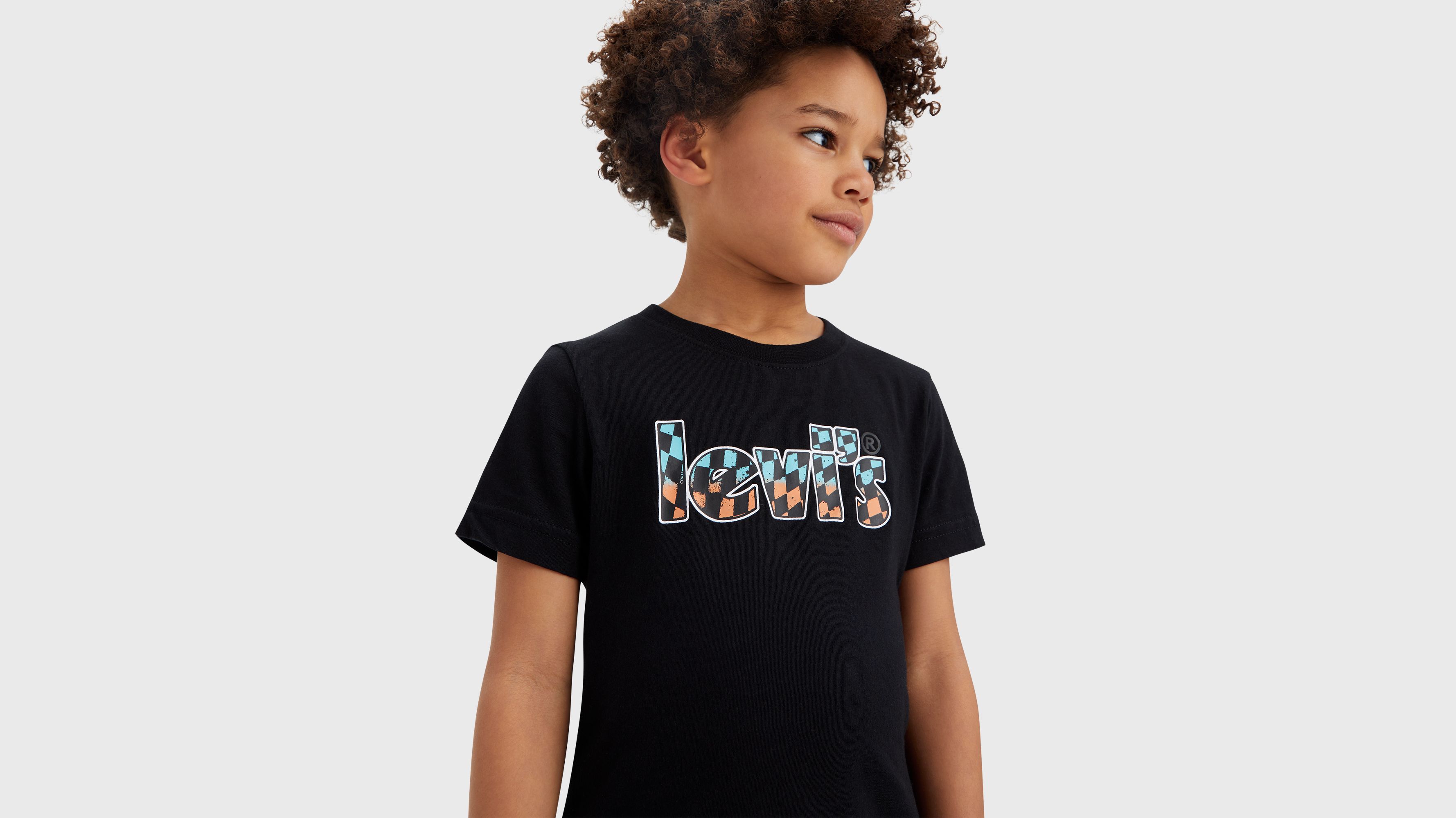 Camiseta a cuadros degradados con logotipo Poster 3
