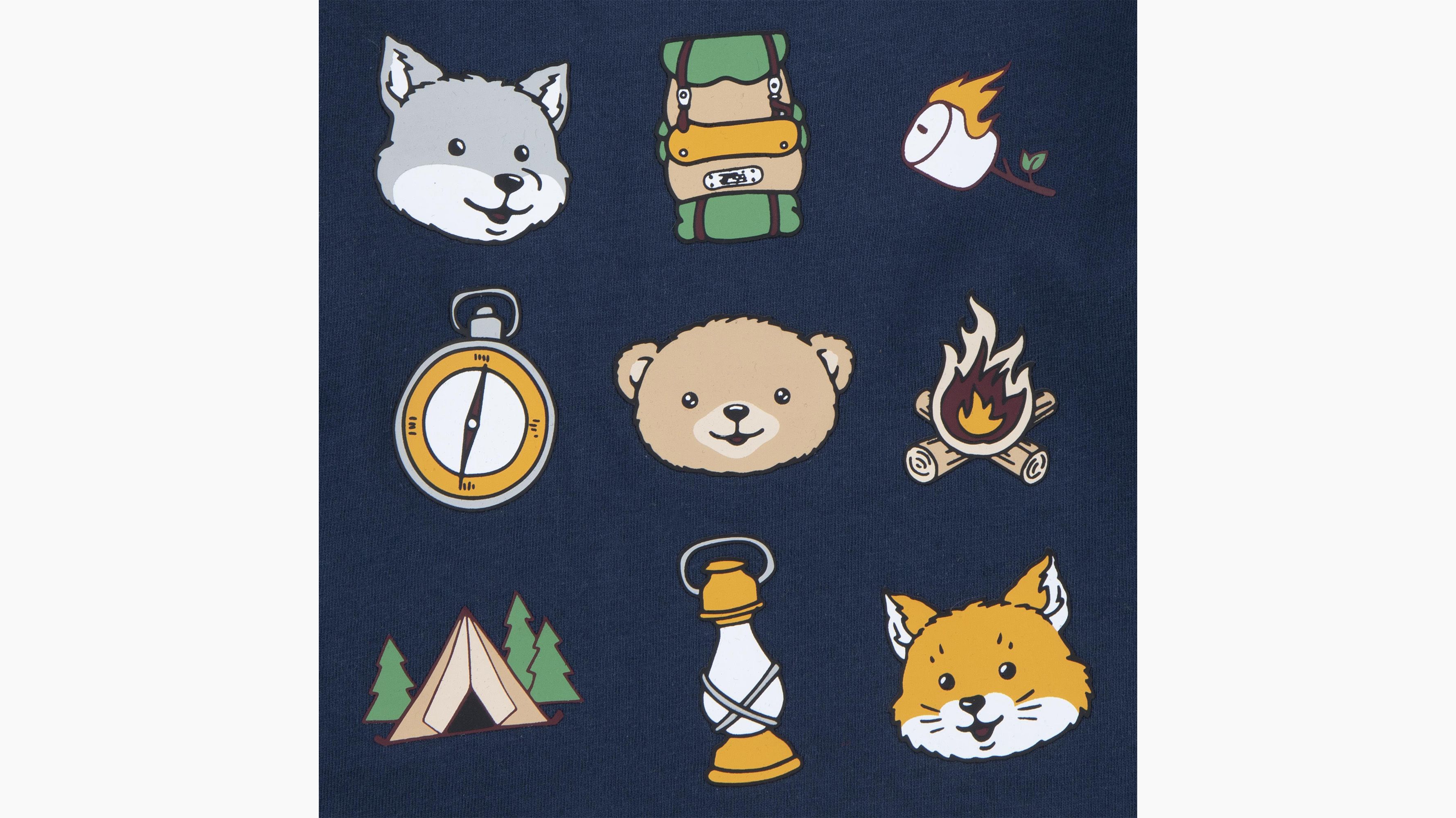 Critter Hiking Icons T-shirt voor baby’s 5