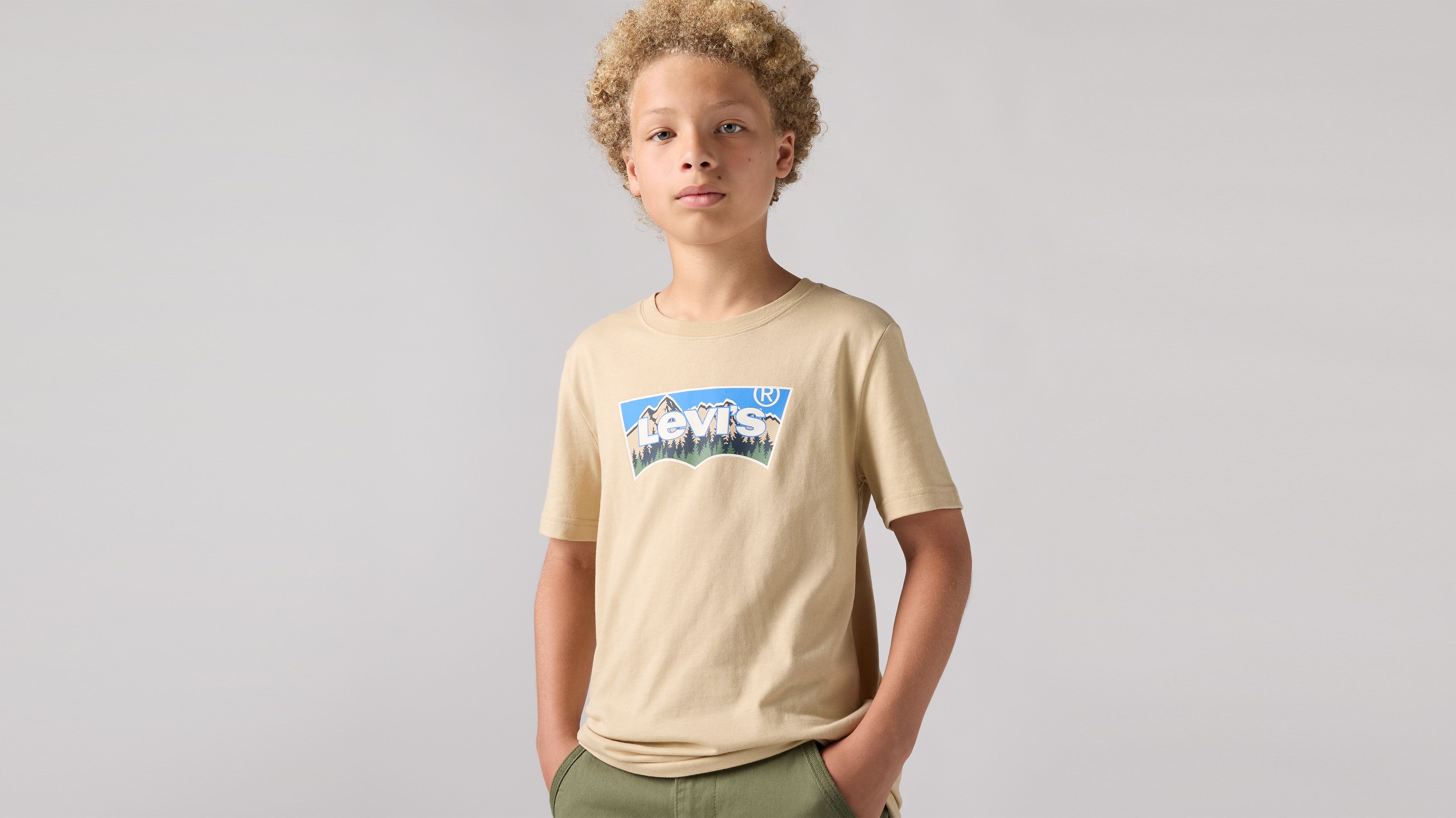 Teenager Forested Mountains Batwing Tee 3