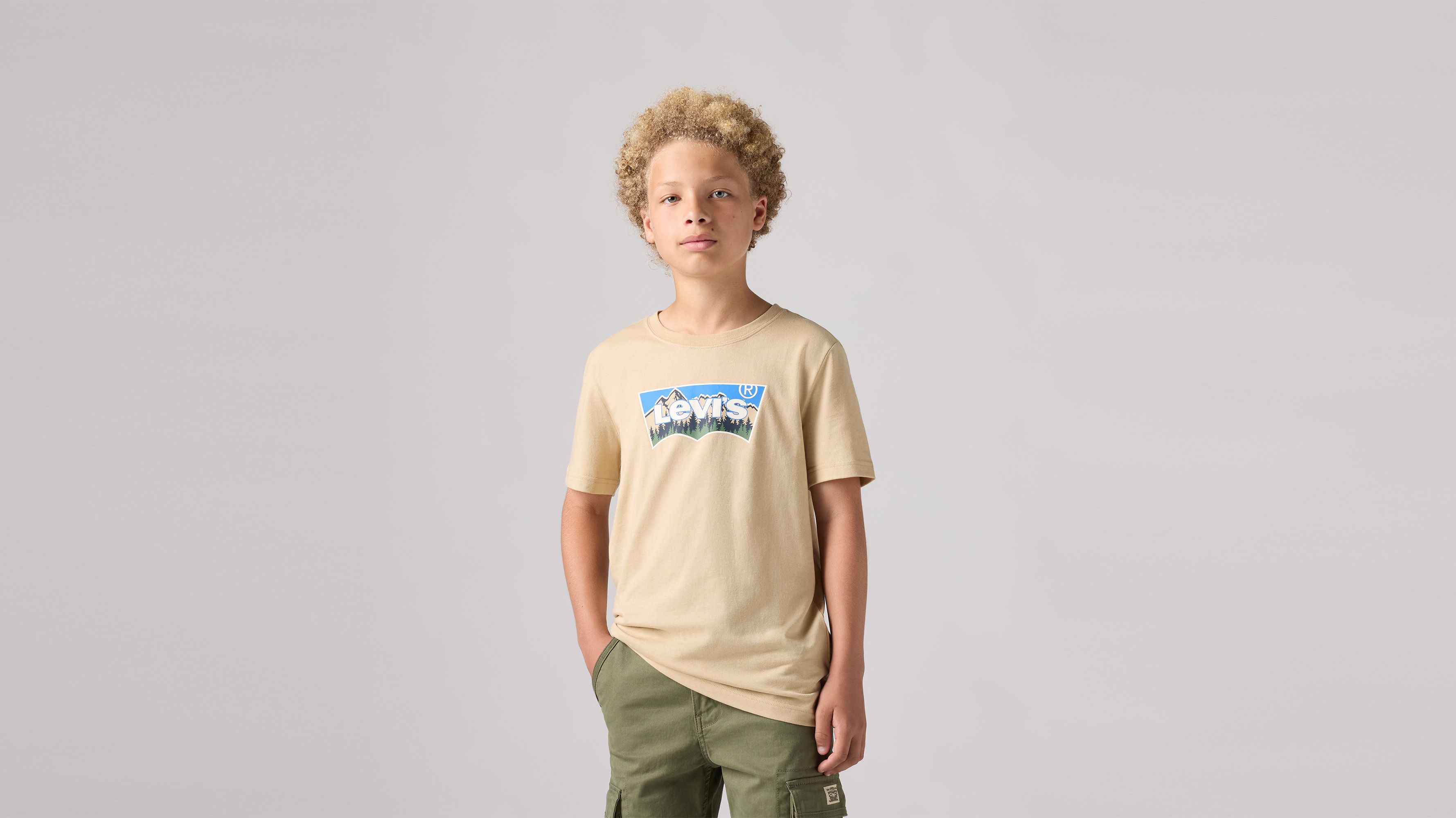 Teenager Forested Mountains Batwing Tee 1