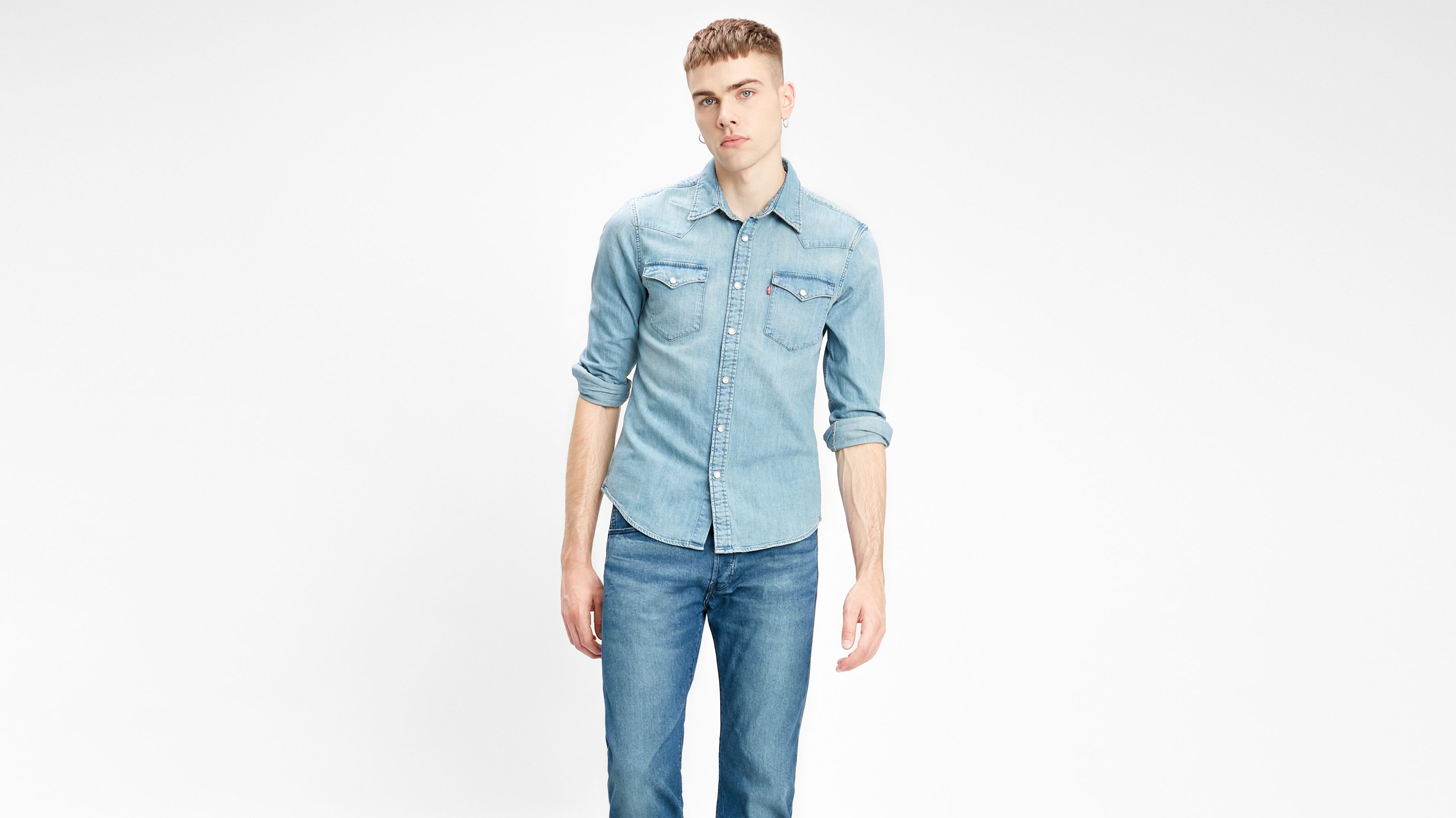 barstow western denim shirt