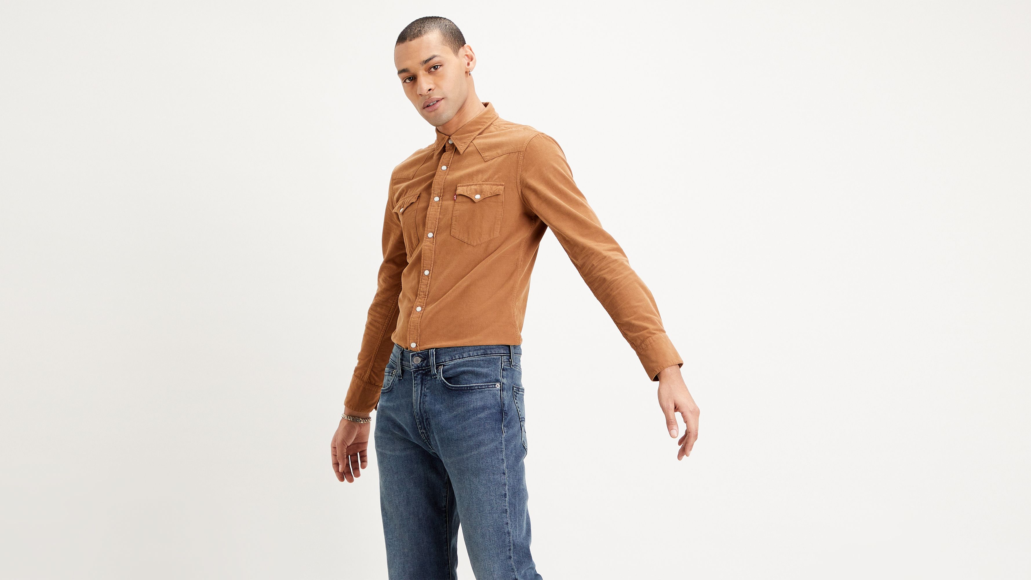 levi's corduroy barstow western shirt