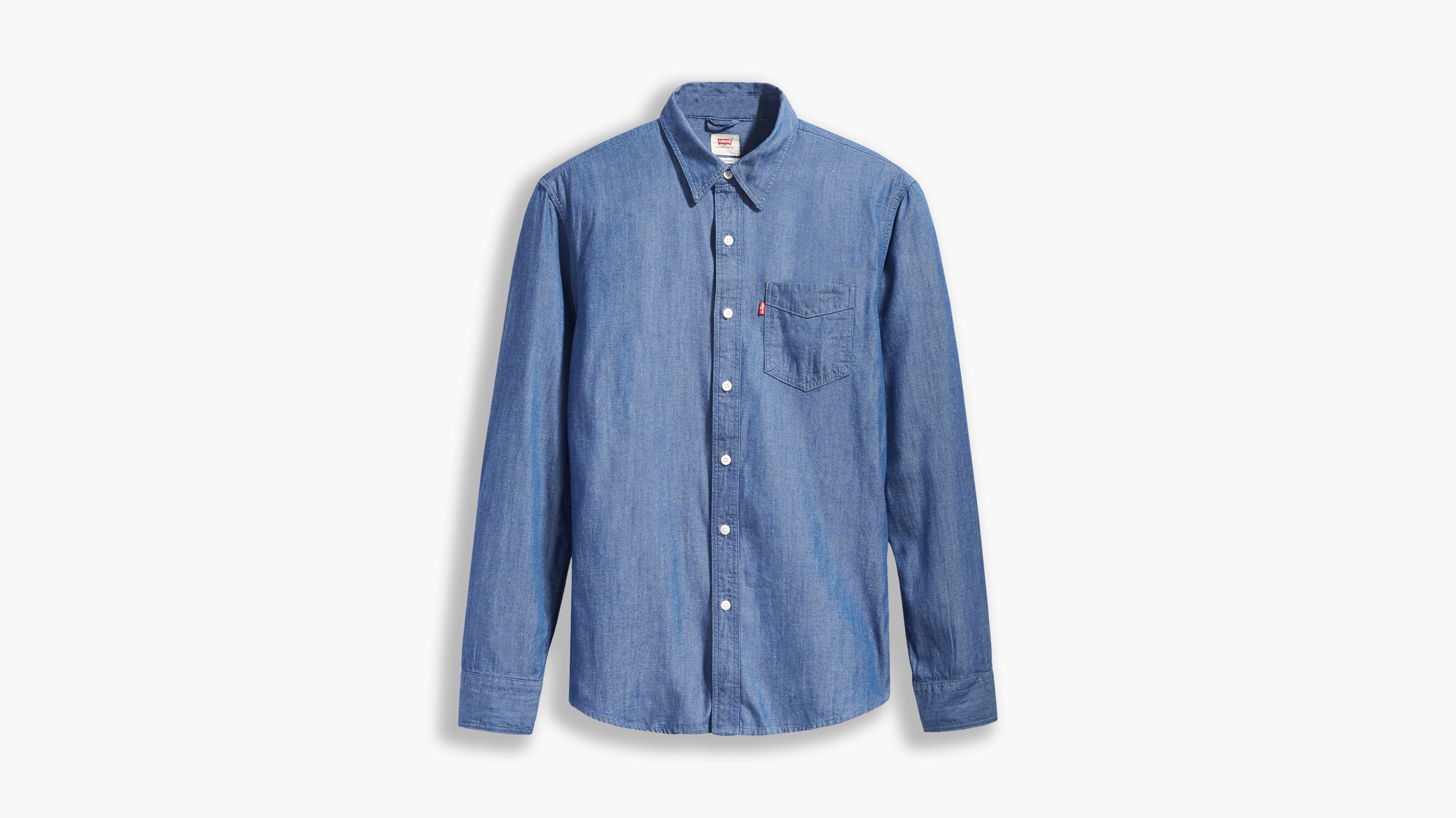 Sunset 1 Pocket Slim Shirt - Blue 