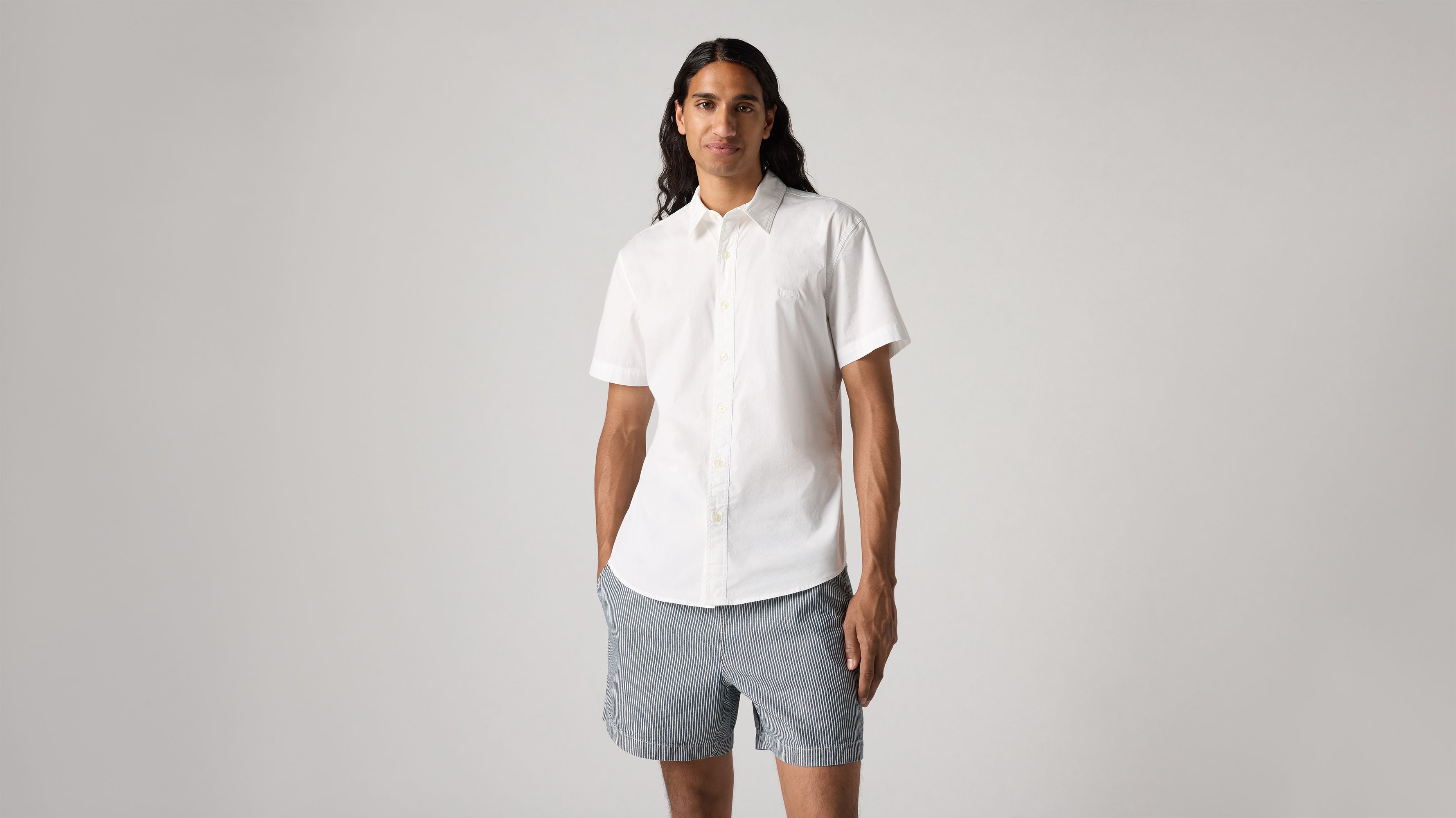 Short Sleeve Battery Housemark Slim Fit Shirt 1