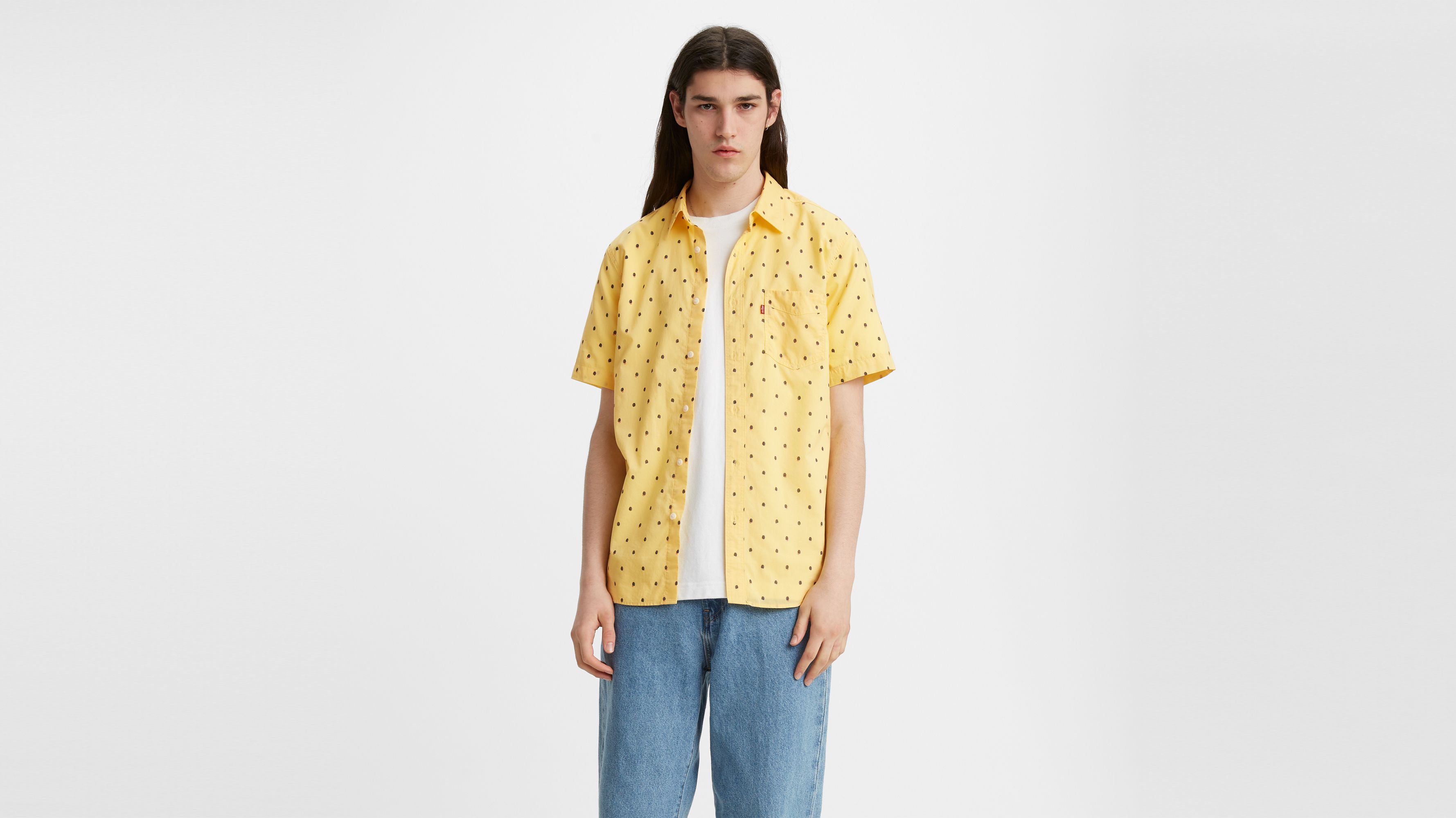 Sunset One Pocket Short Sleeve Button-Up Shirt 1