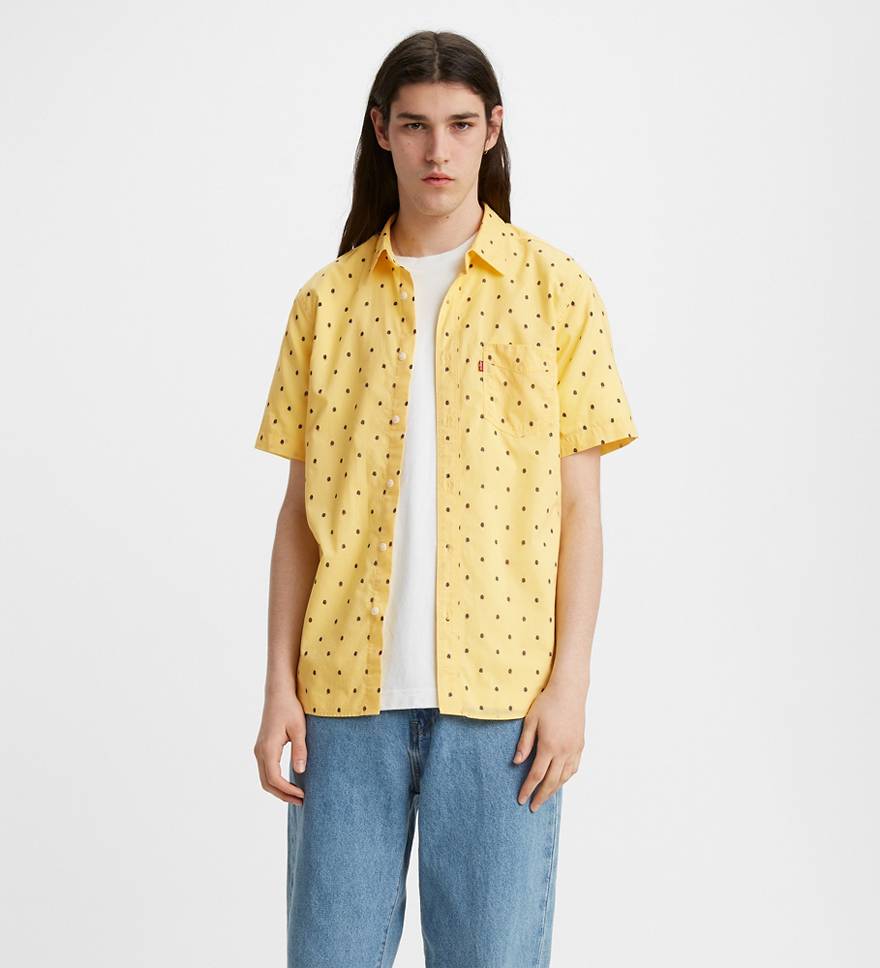 Sunset One Pocket Short Sleeve Button-up Shirt - Yellow | Levi's® US