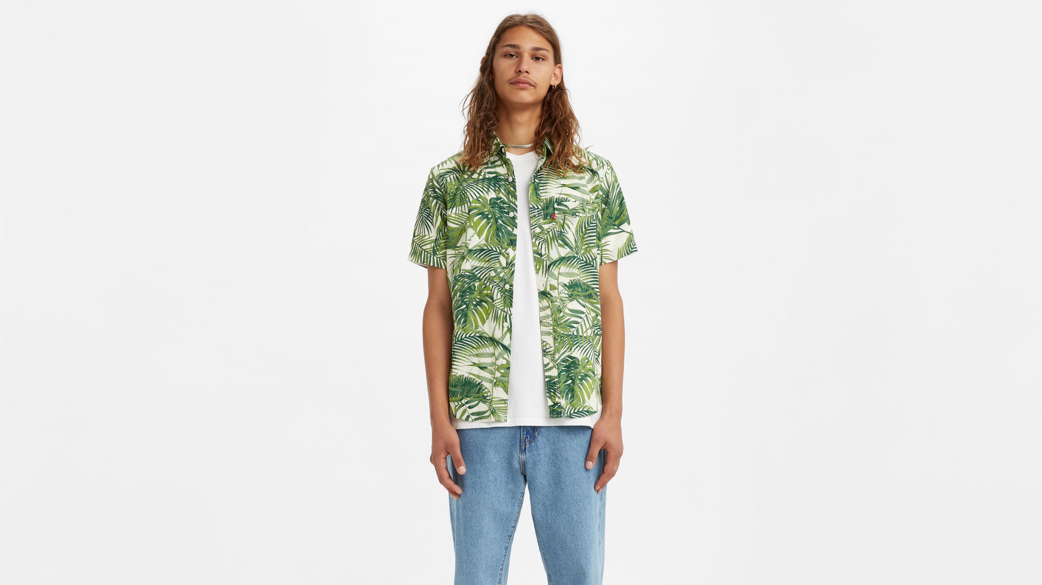 Sunset One Pocket Short Sleeve Button-Up Shirt 2