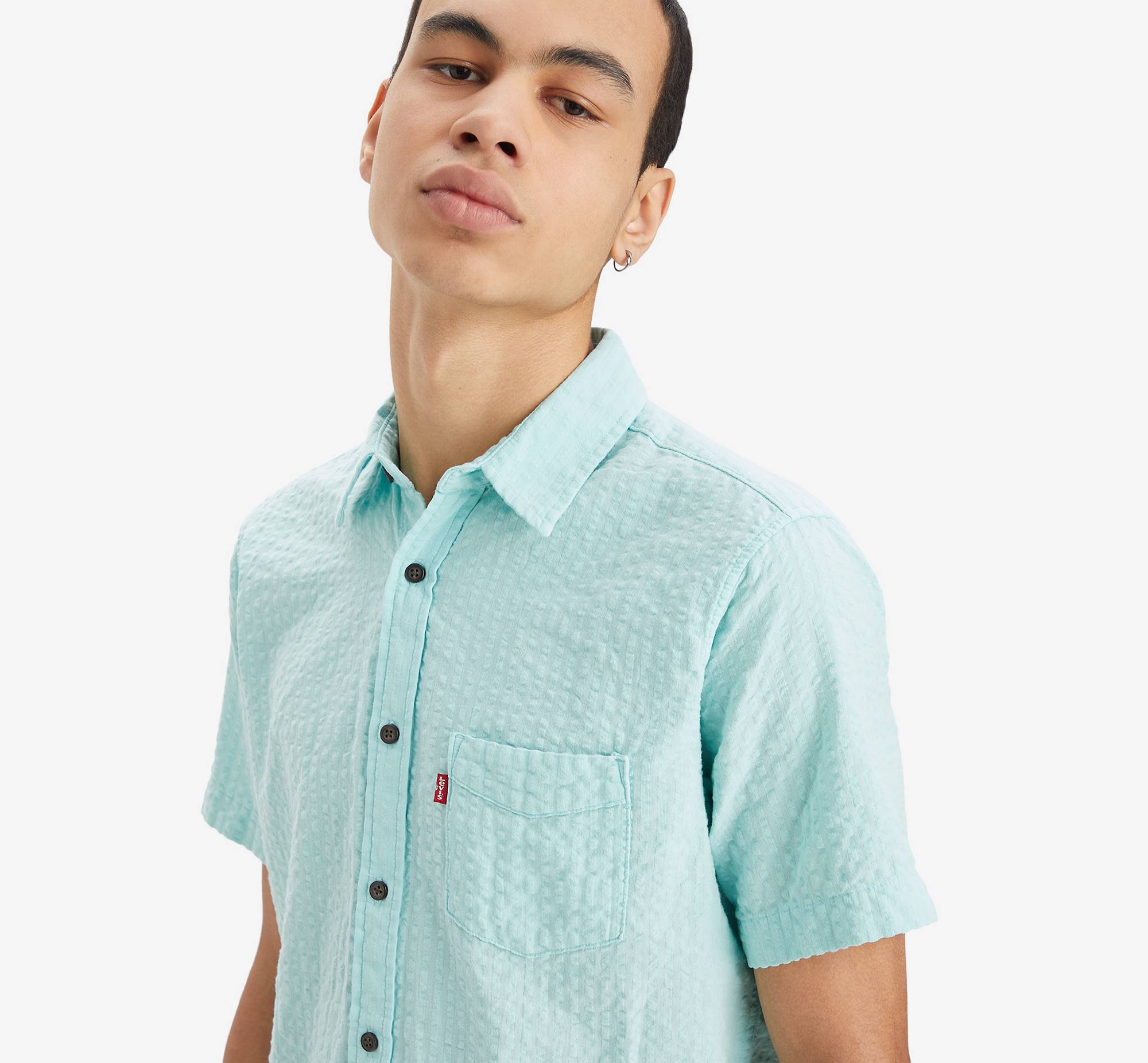 Short Sleeve Sunset 1 Pocket Standard Shirt - Blue | Levi's® IS
