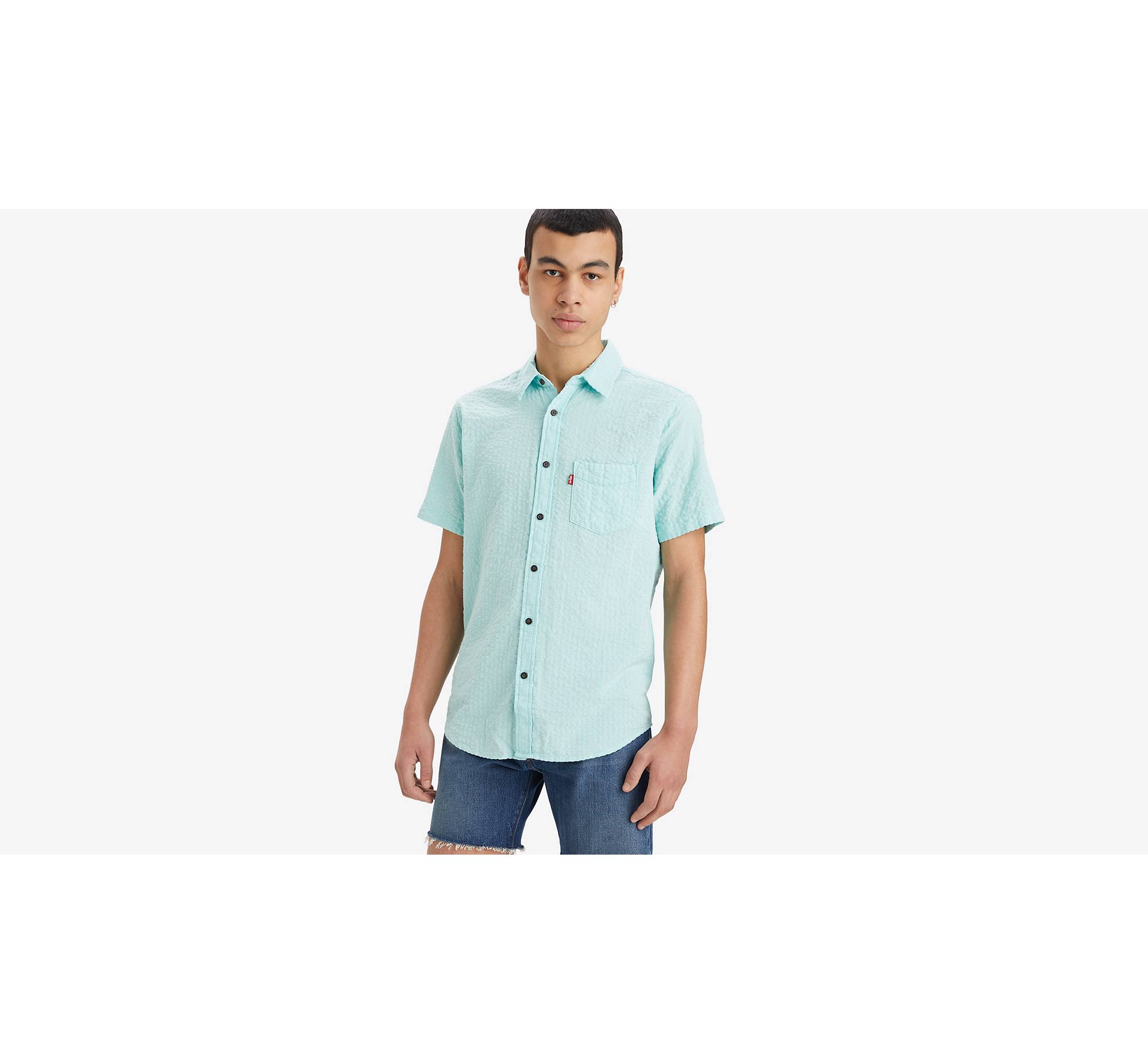 Almindelig Sunset Skjorte Lomme Og Korte Ærmer - Blå | Levi's®
