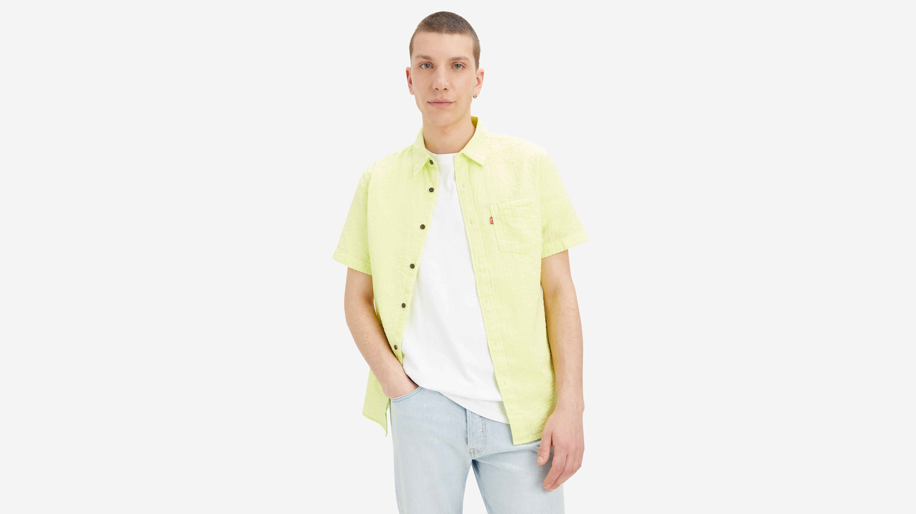 Short Sleeve Sunset 1 Pocket Standard Shirt 1