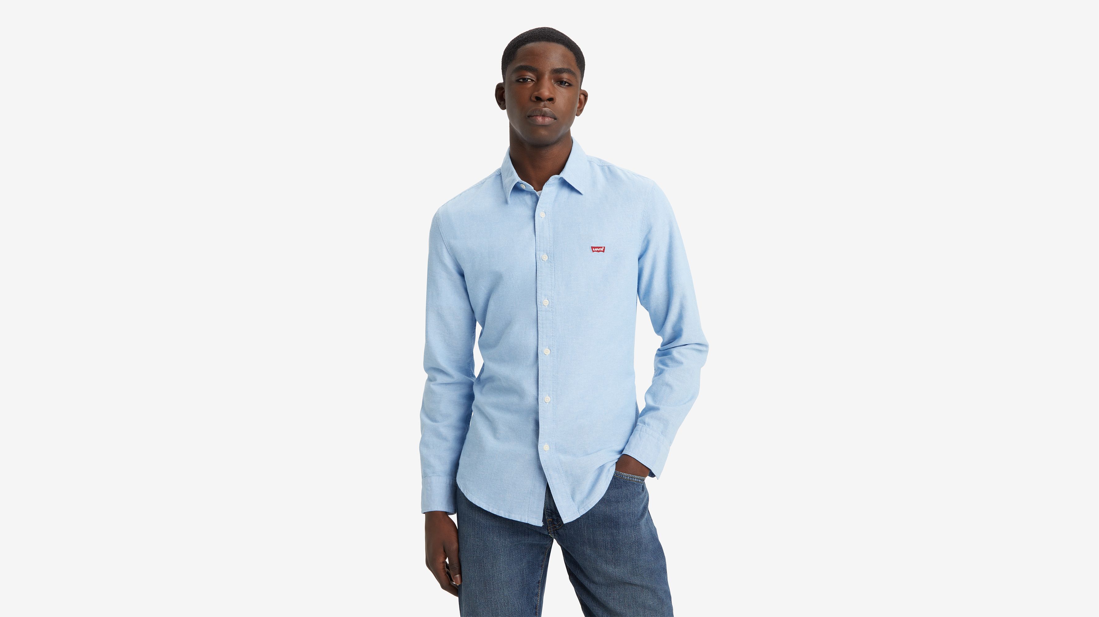 Levis plain outlet white shirt