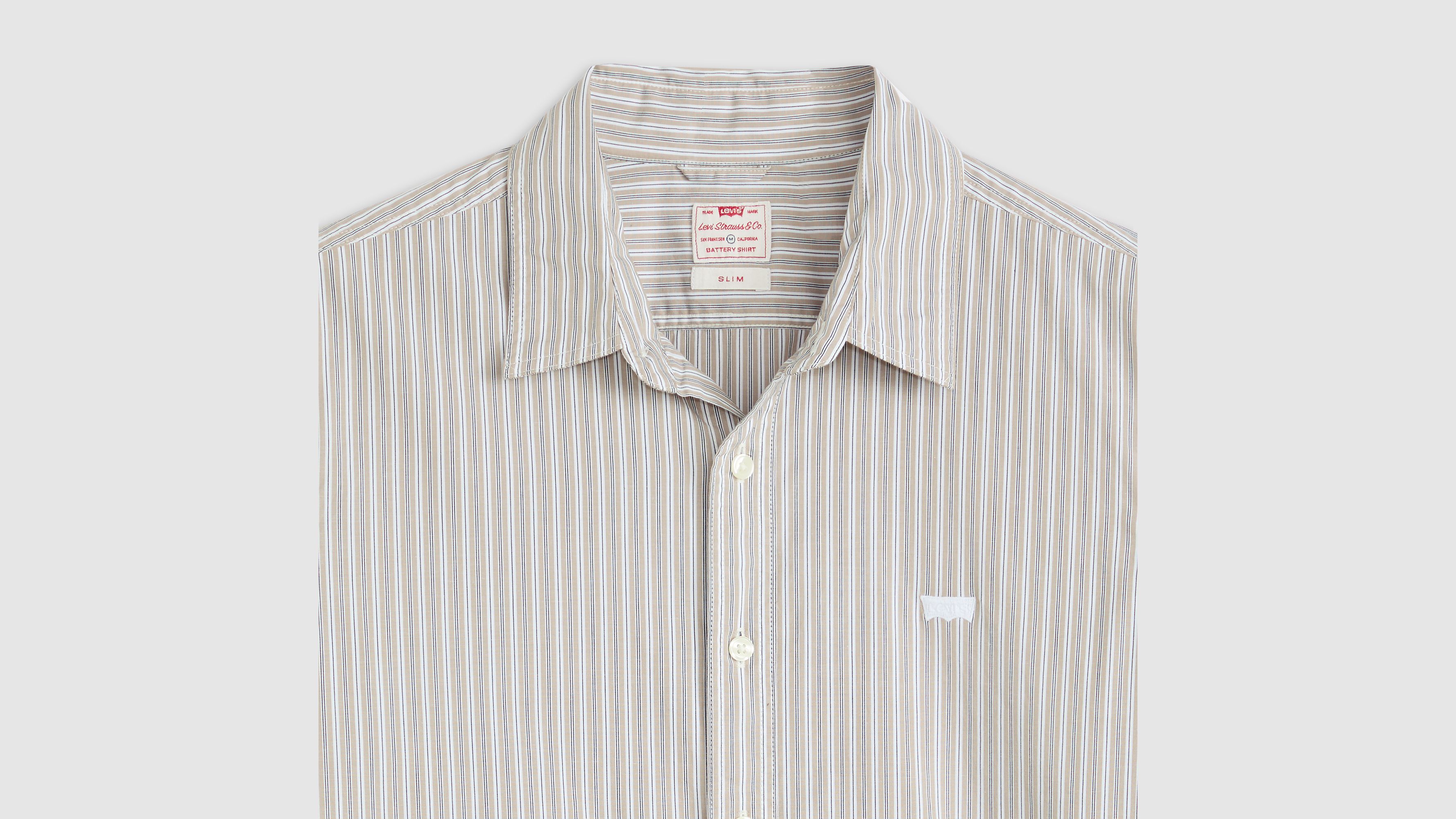 Battery Housemark Slim Fit overhemd 6