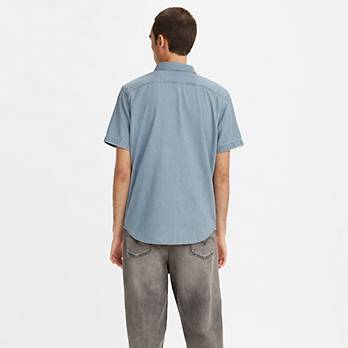 Denim One Pocket Short Sleeve Shirt 2