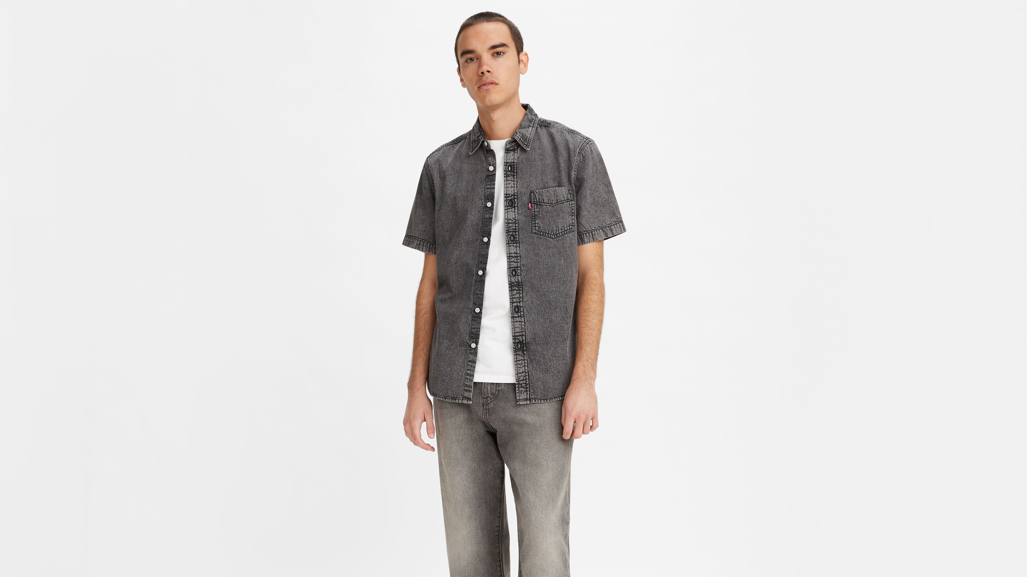 Denim One Pocket Short Sleeve Shirt - Grey | Levi's® US