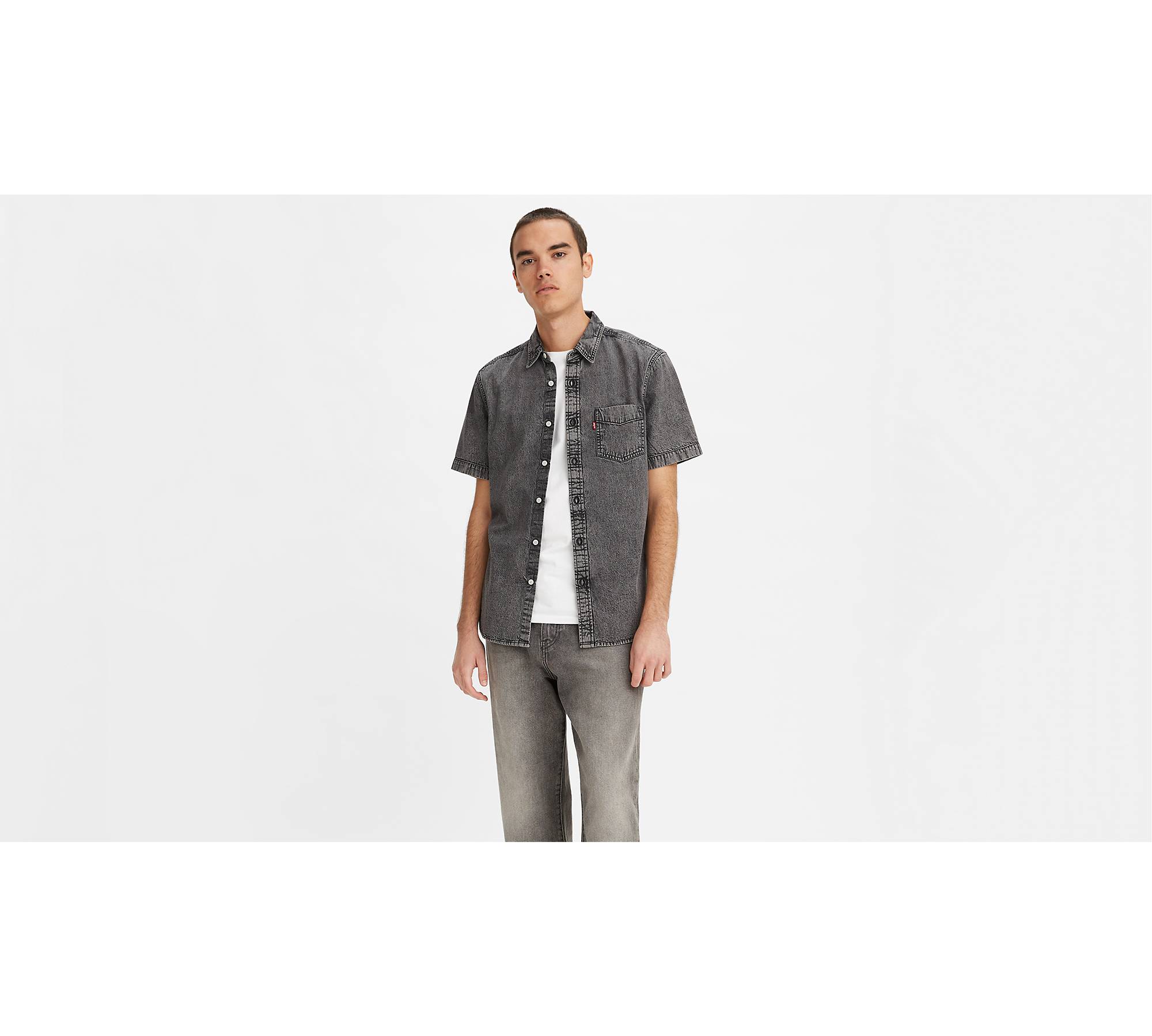 Denim One Pocket Short Sleeve Shirt - Grey | Levi's® US