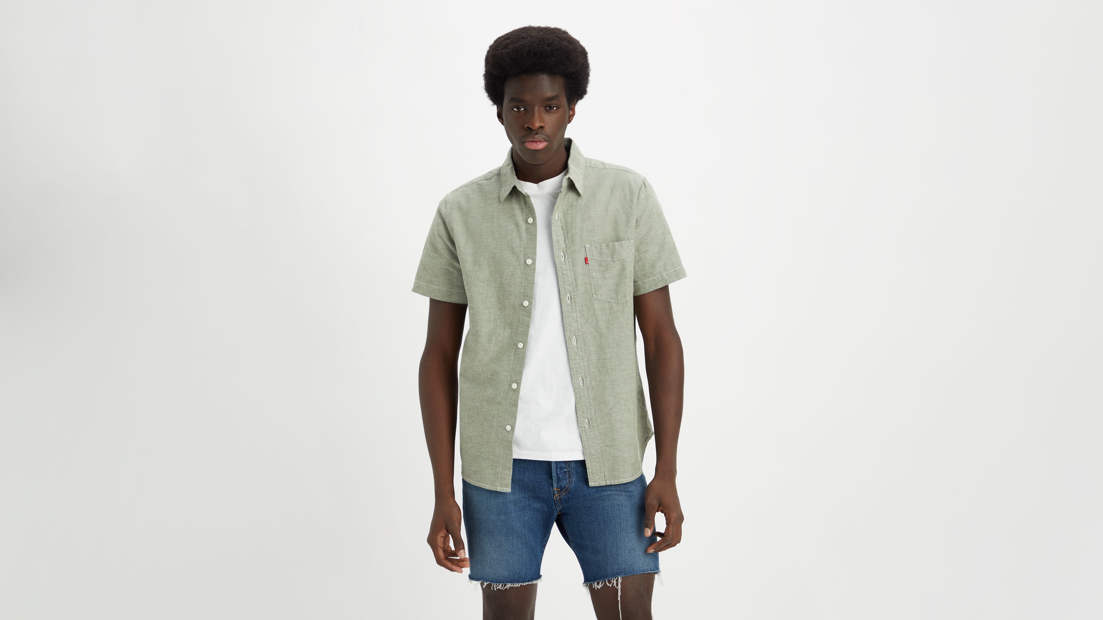 Chemise manche courte classique standard à 1 poche 1