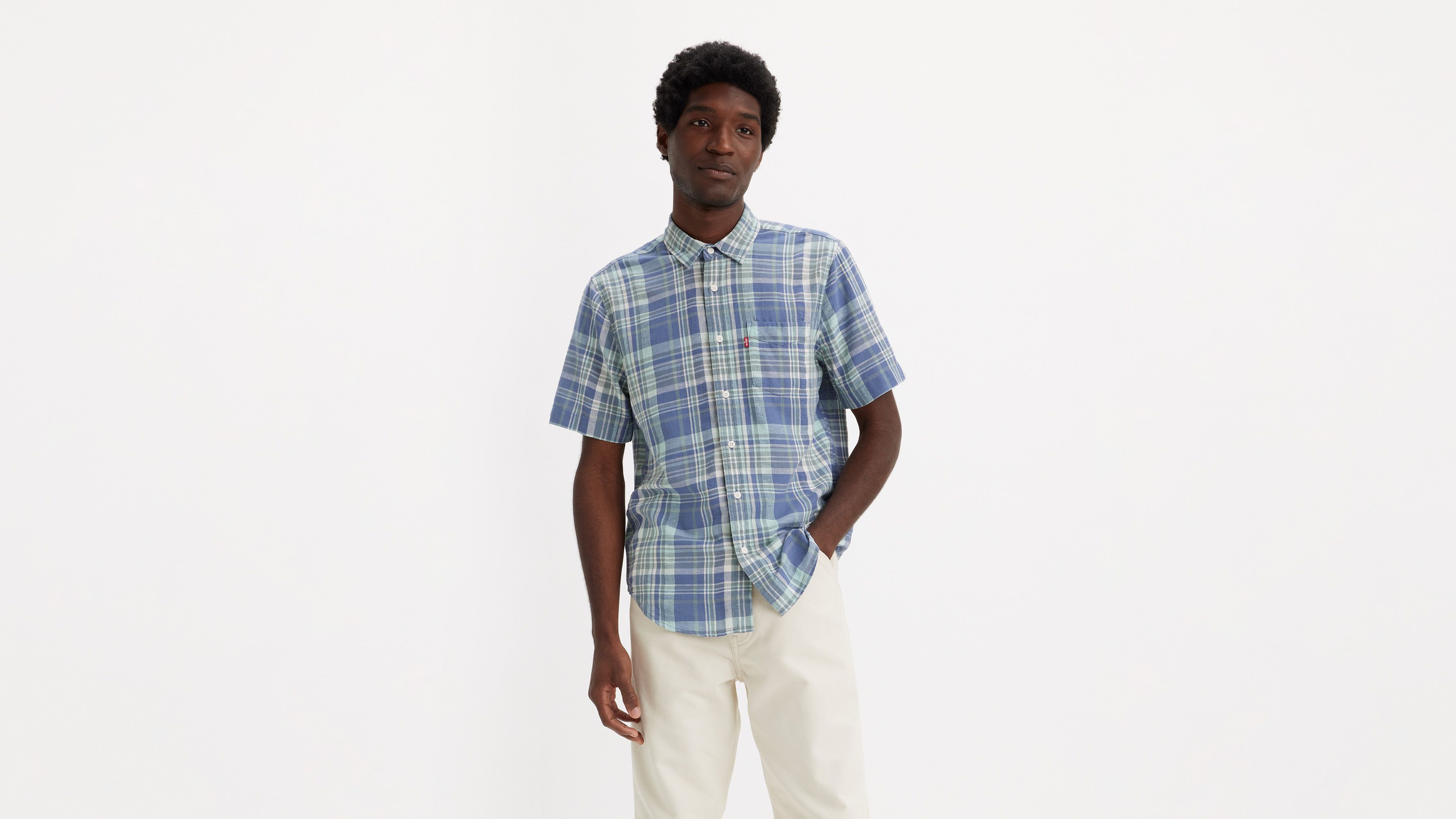 Short Sleeve Classic Standard Fit Shirt - Blue | Levi's® US