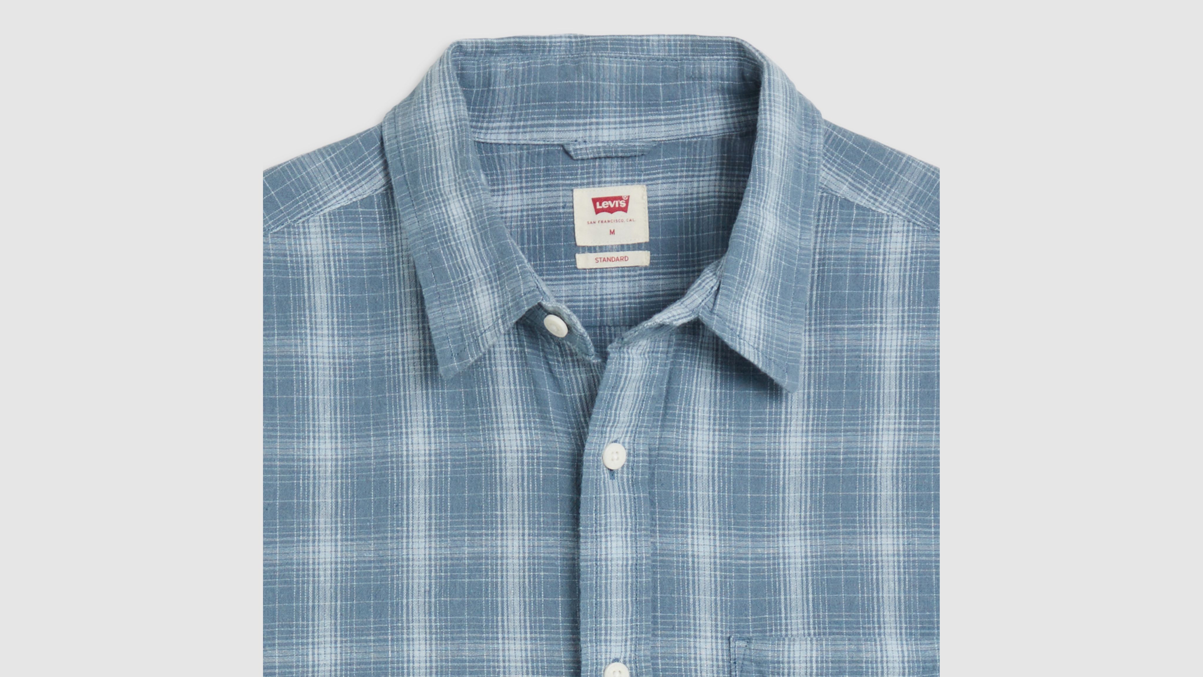 Short Sleeve Sunset Cotton Linen One Pocket Shirt 7