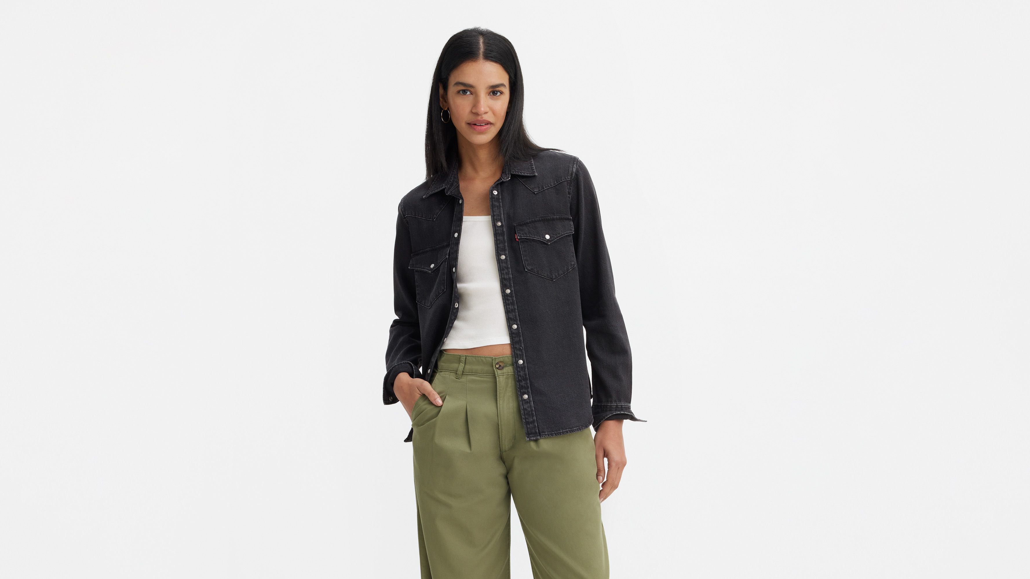 Levi's Ultimate Western Shirt Chambray In Mic Drop