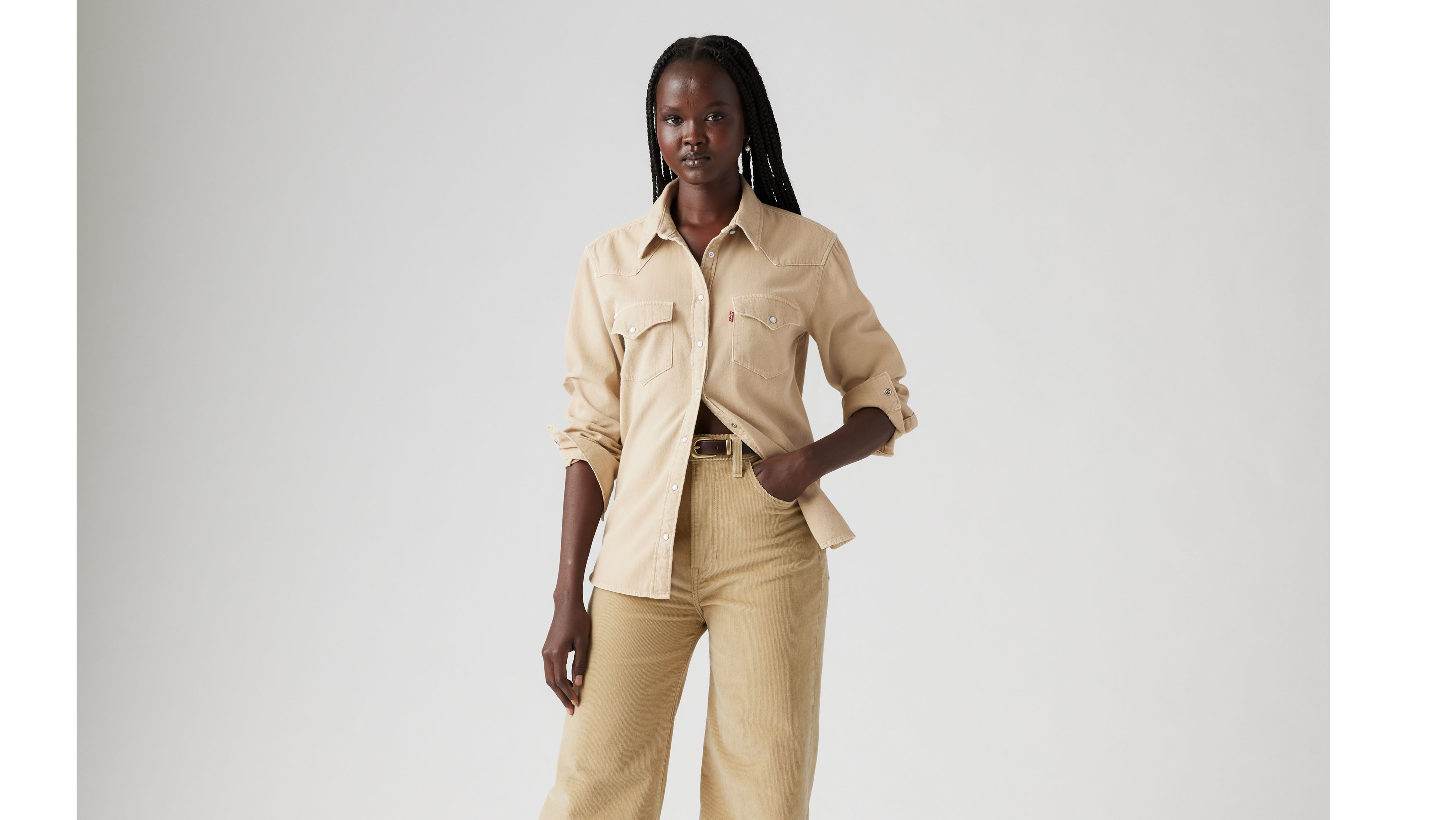 Levi's Ultimate Western Denim Shirt In Safari