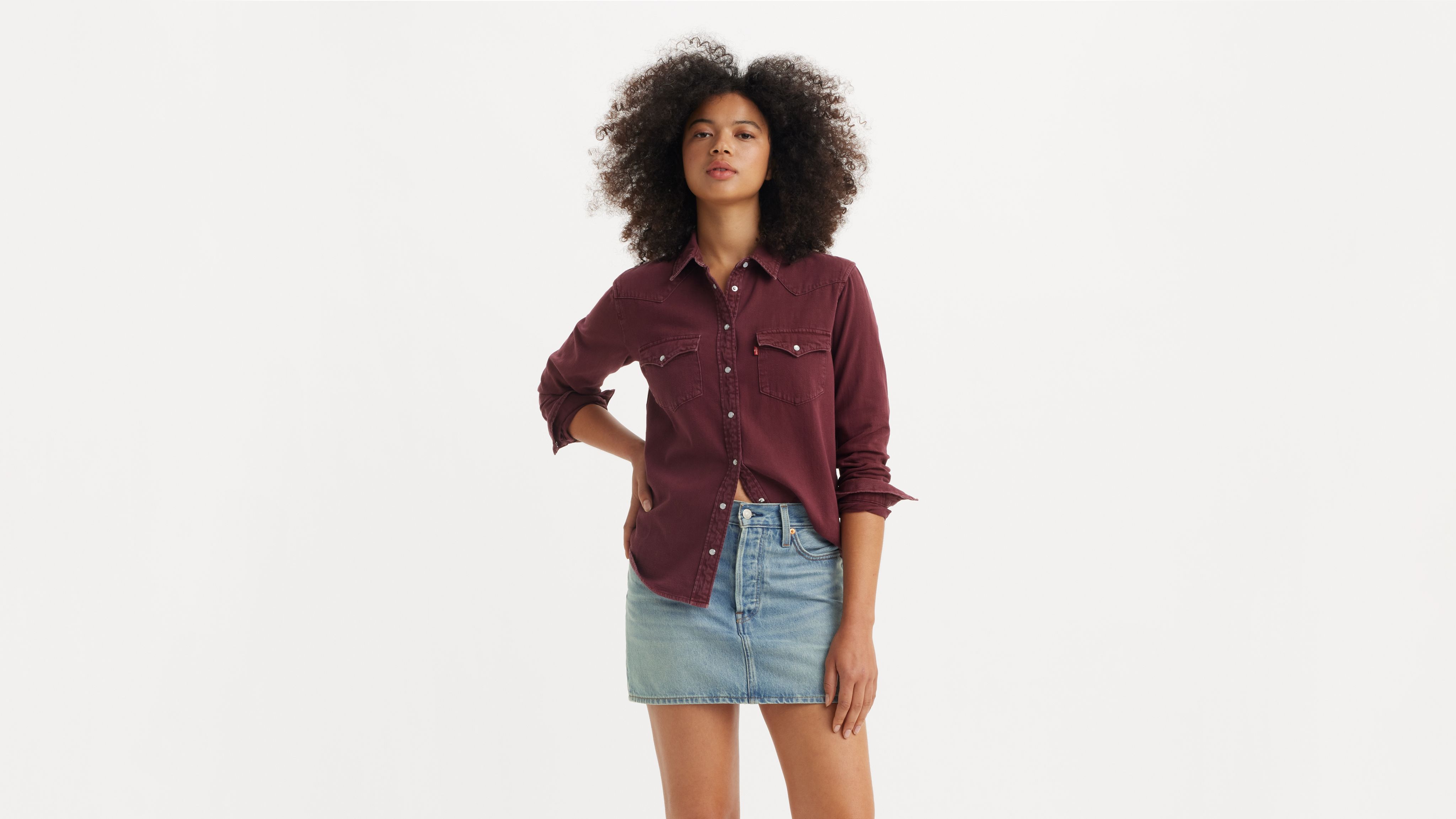 Levi's Ultimate Western Denim Shirt In Windsor Wine