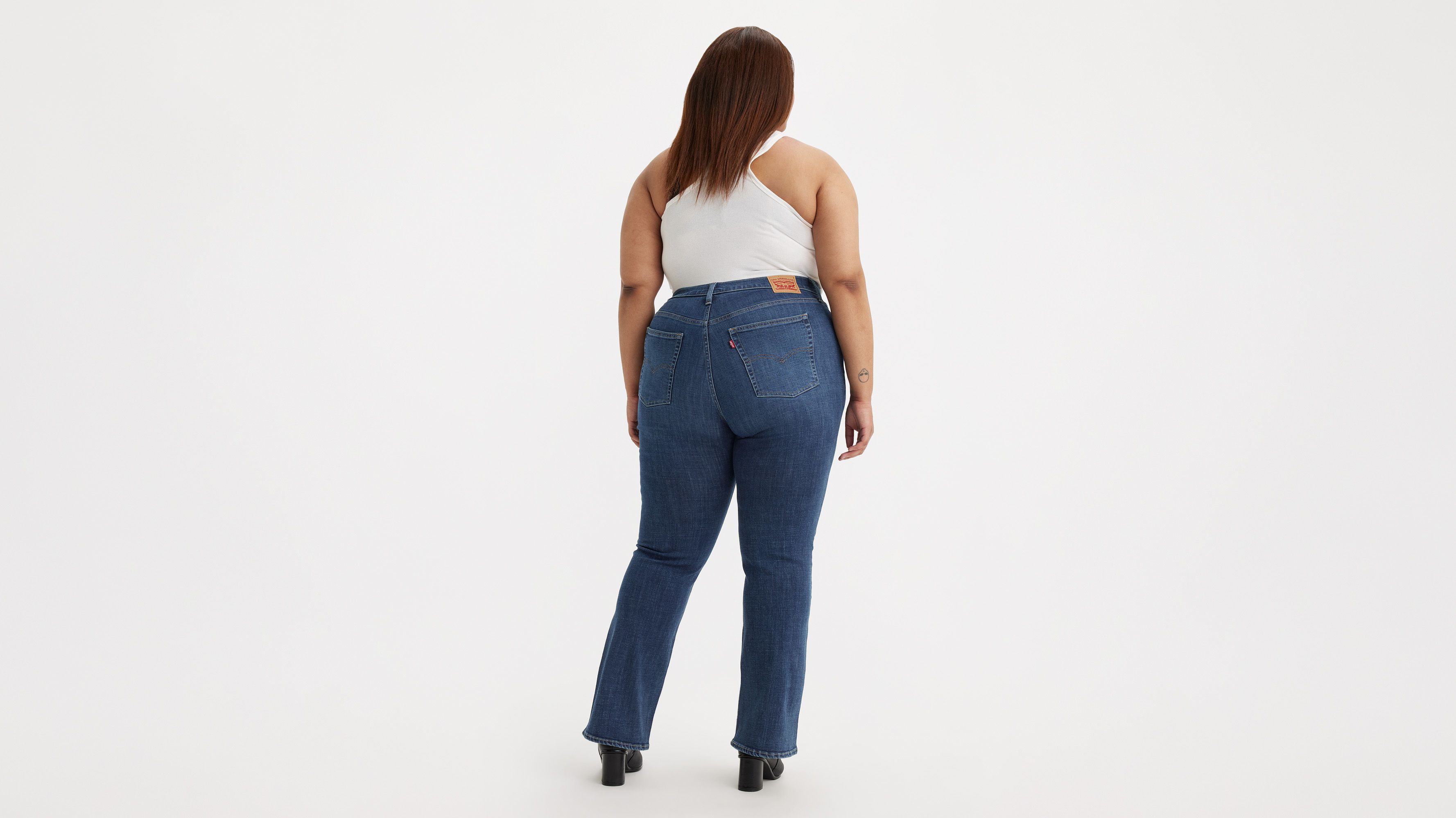 plus size high waisted bootcut jeans