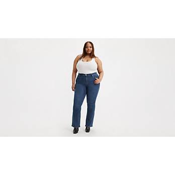 Plus Size Women's Harem Jeans High Waist Pull on Mom Jeans