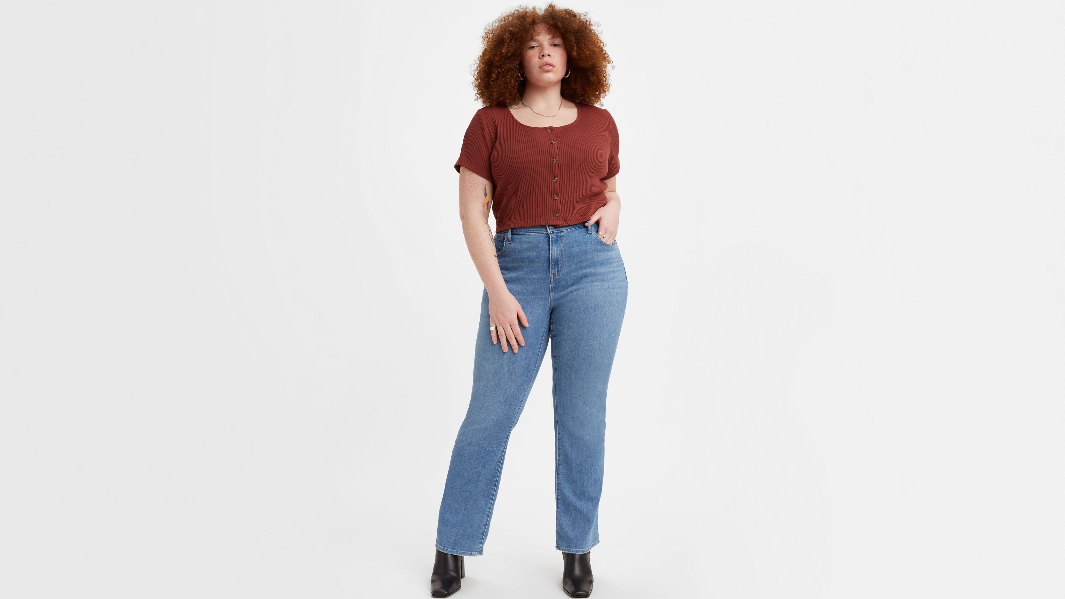 725™ High Rise Bootcut Jeans (plus Size) - Blue