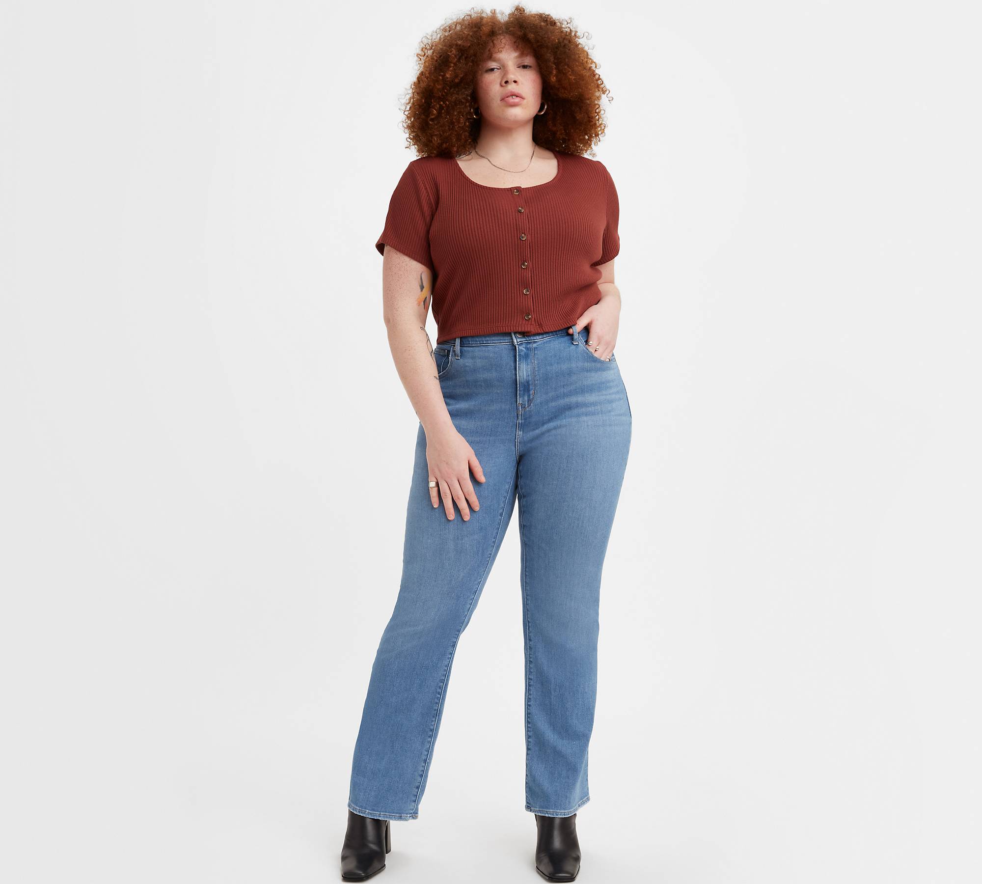725 High Rise Bootcut Women's Jeans (plus Size) - Medium Wash