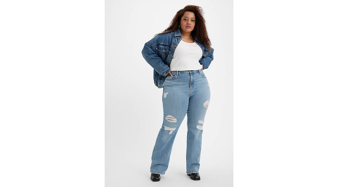 LW Plus Size Mid Waist High Stretchy Ripped Denim Plain Cut Out Zipper Fly  Street Style Regular Fit Type Jeans - AliExpress