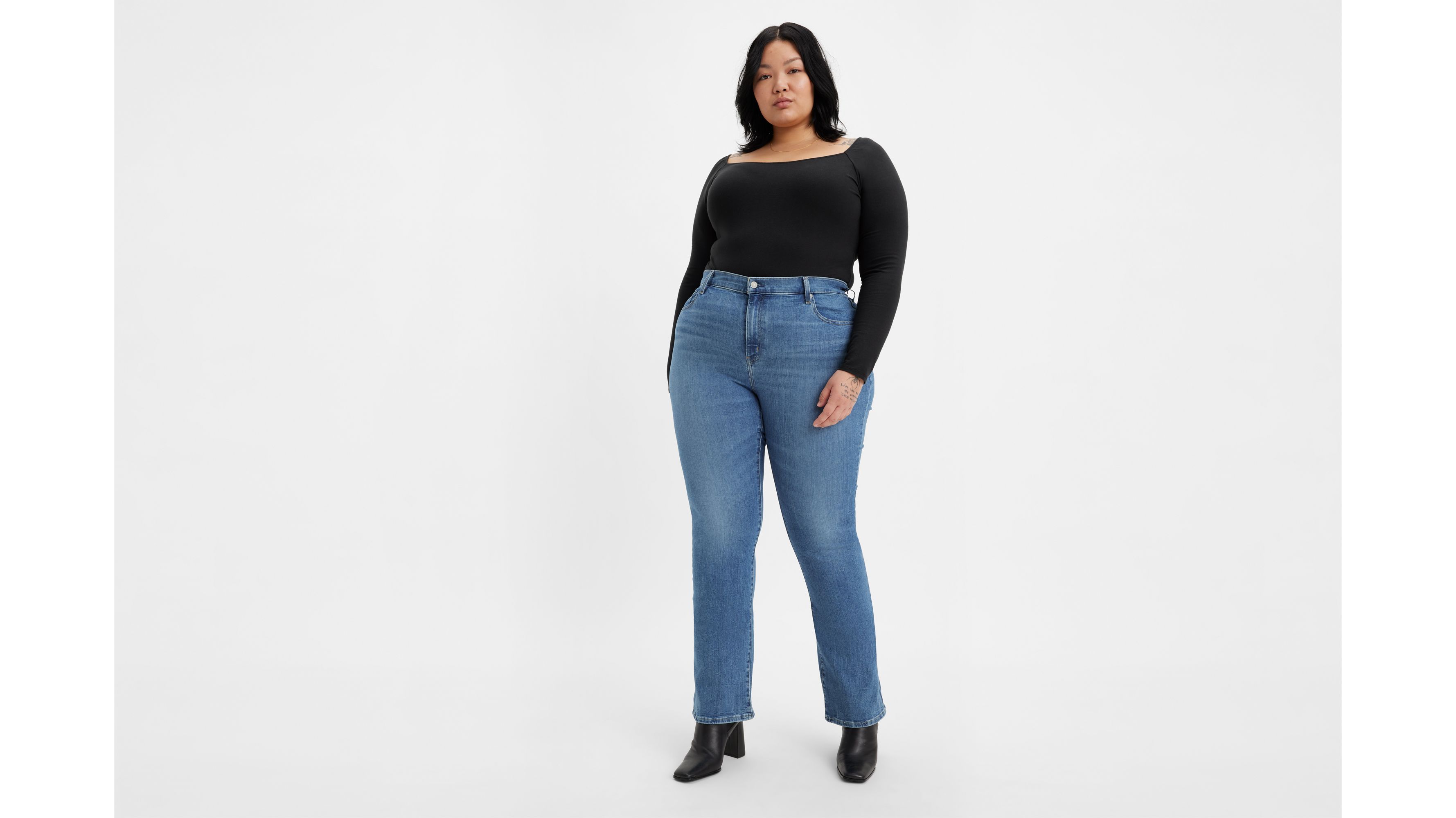 Fashion (Gray)MUMU Women Plus Size Stretchy High Waisted Jeans Big Hips Pull  Up Denim @ Best Price Online