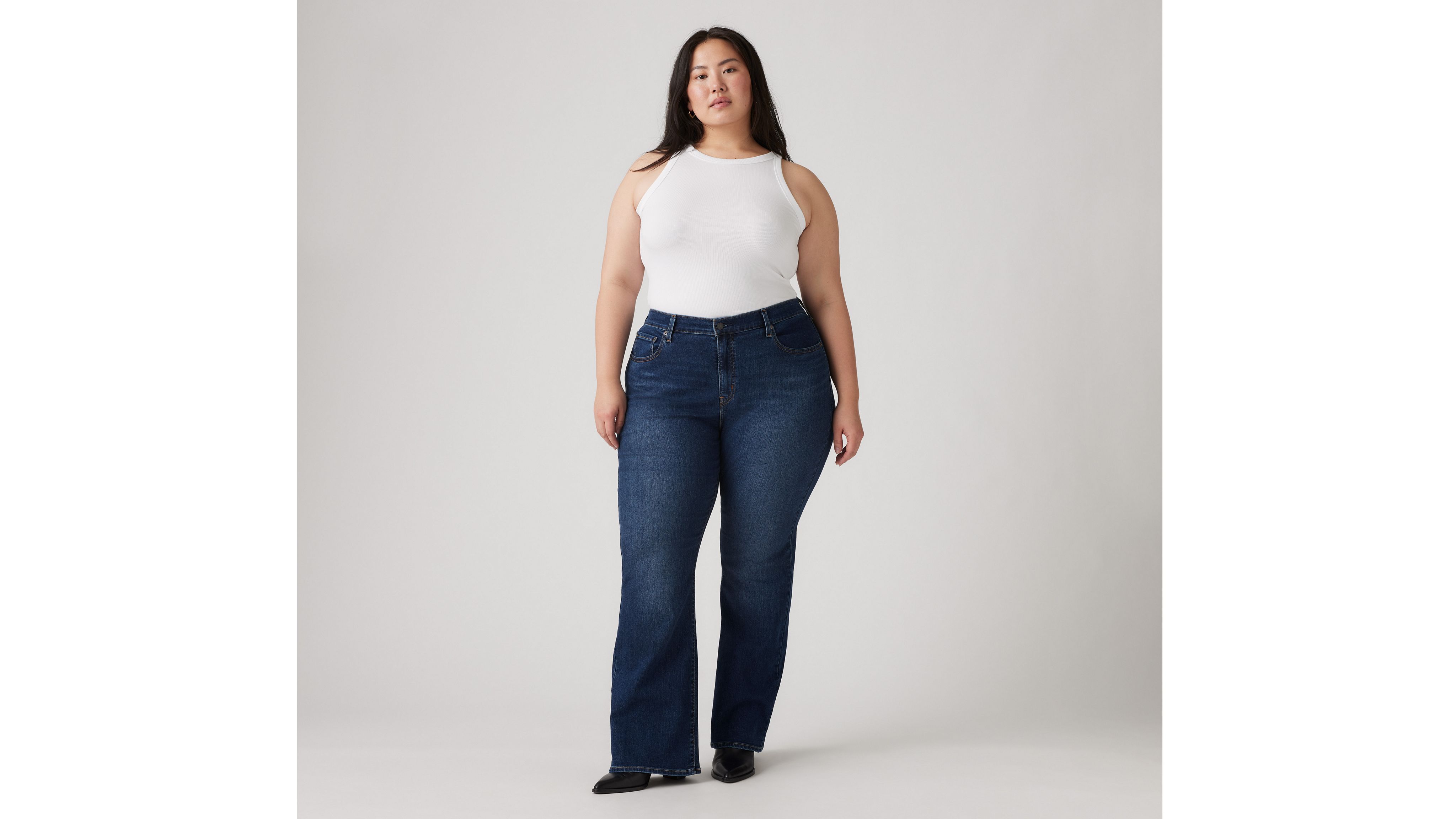 Levi's 725 High Rise Bootcut Women's Jeans (plus Size) 24s In Eternal Indigo