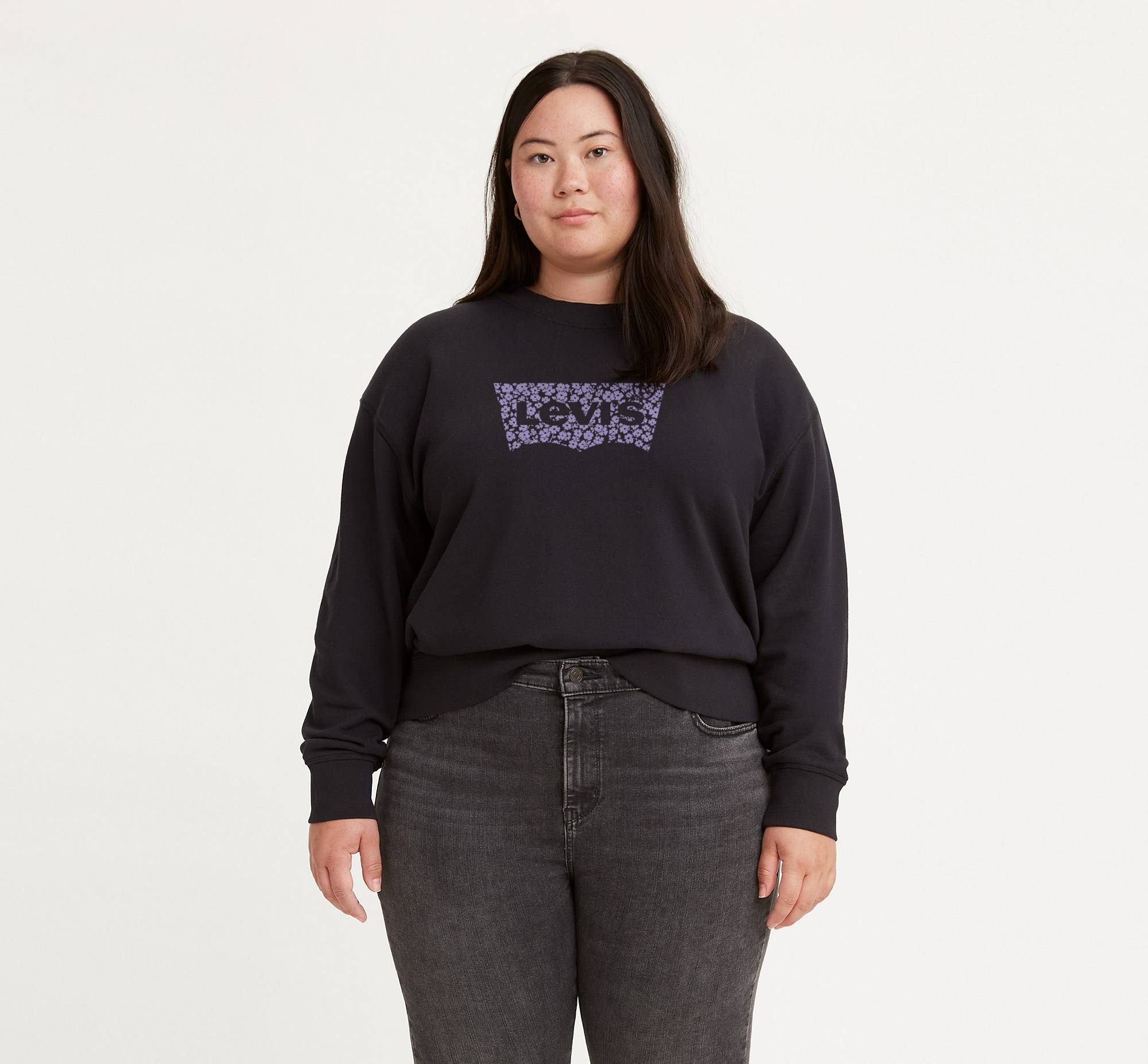 Standard Graphic Crewneck Sweatshirt (Plus Size) 1