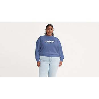 Standard Sweatshirt mit Rundhalsausschnitt (Plus-Größe) 1