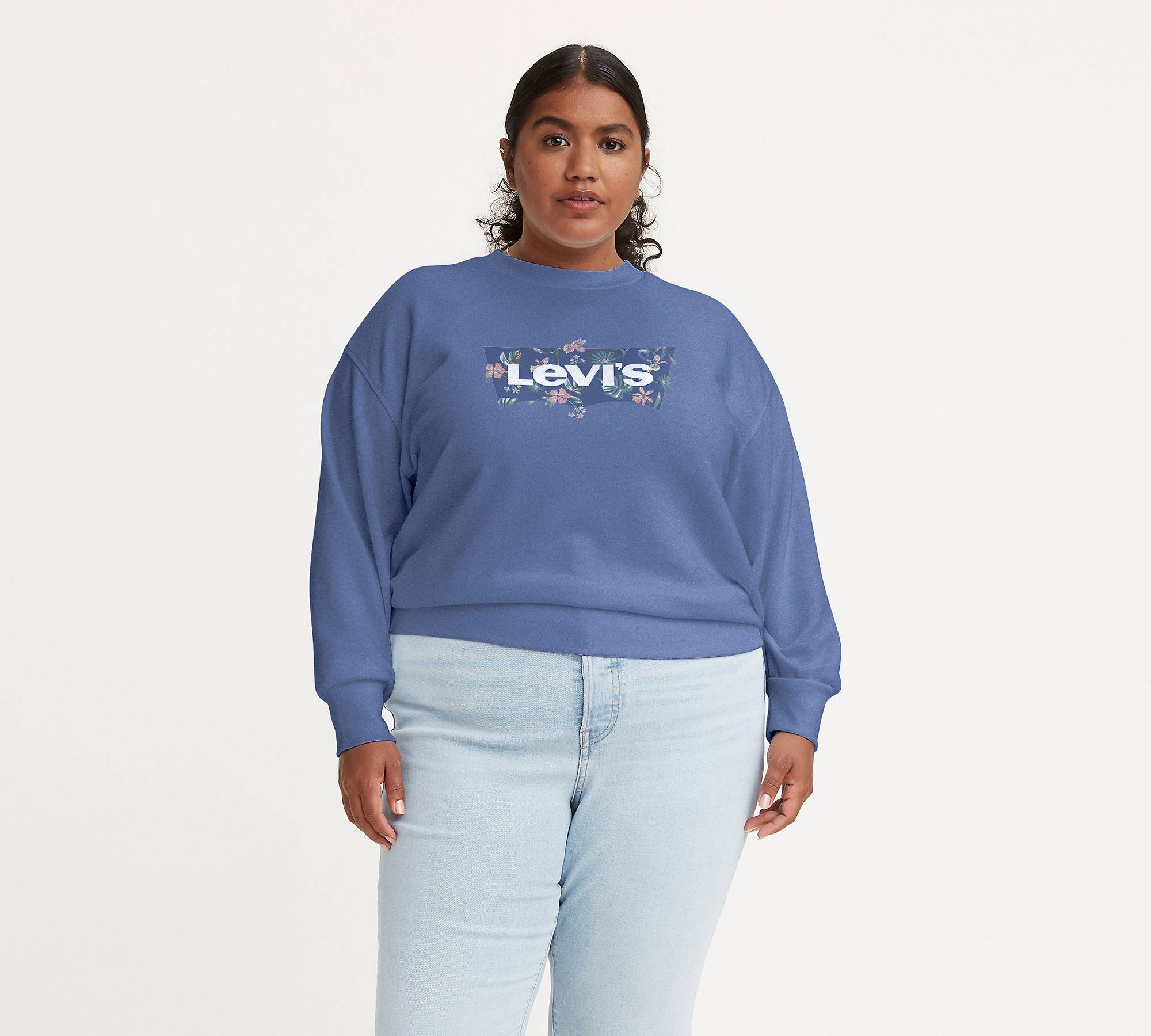 Standard Sweatshirt met ronde hals (Plus Size) 1